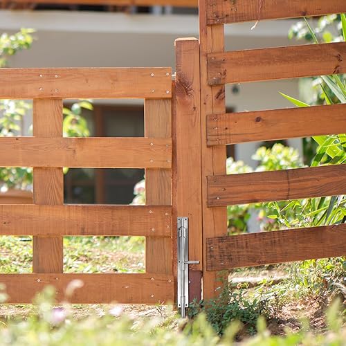 Miniatura 8 de DOITOOL Varilla de caída de puerta de acero de madera pesada cobertizo de acero inoxidable cerradura de seguridad puerta barra valla servicio para