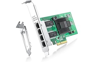 4-Port Gigabit Network Adapter Card with Intel I350-T4 Controller