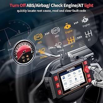 FOXWELL Car Scanner NT604 Elite OBD2 Scanner ABS SRS Transmission, Check Engine Code Reader for Cars and Trucks, Diagnostic Scan Tool with SRS Airbag, Automotive Diagnostic Tool with Live Data