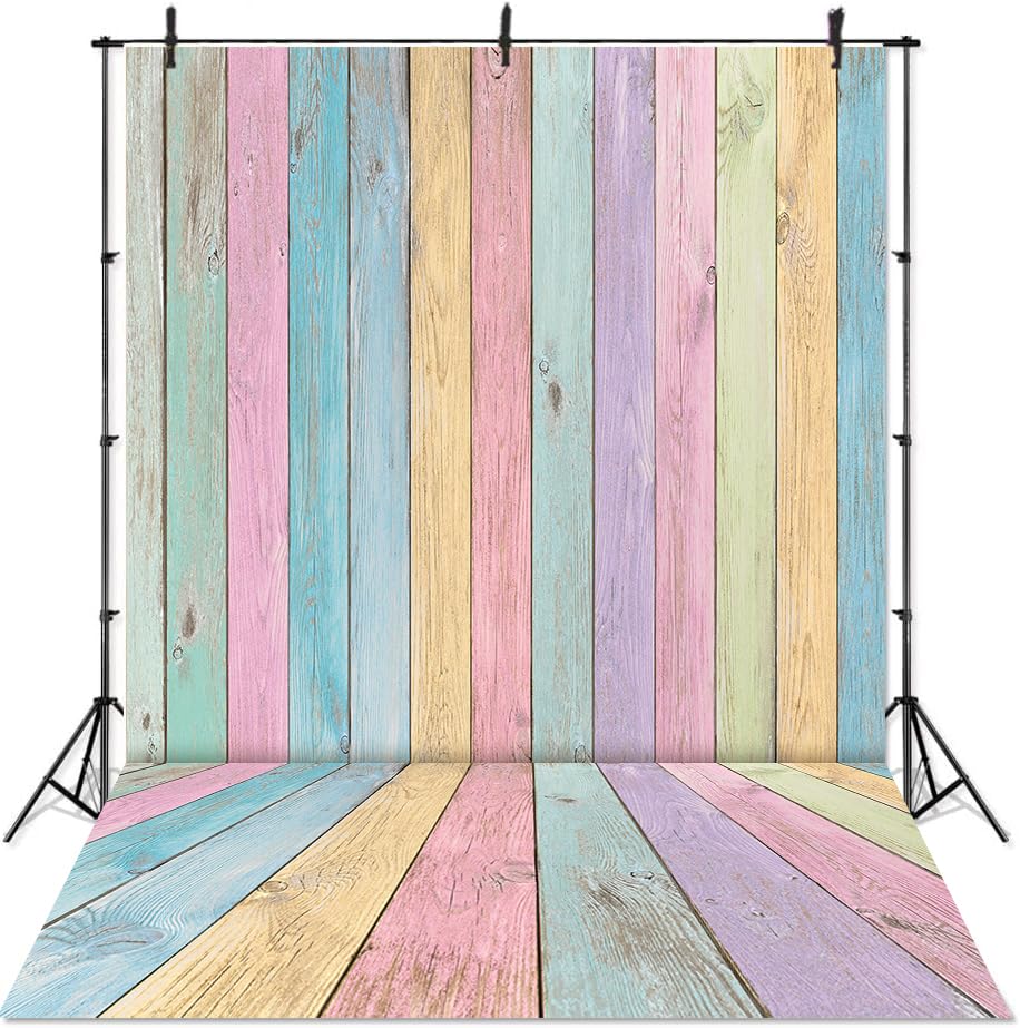 Accessoires de studio photo et grand fond de portrait pastel en bois