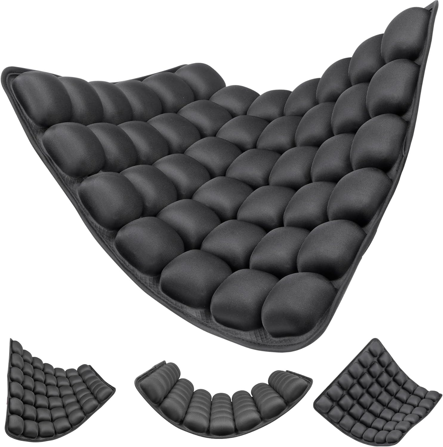 1Pcs Travel Seat Cushion - Inflatable Airplane Seat Cushion for Travel.Suitable for Long Distance Sedentary People to Use,Easy to Carry, 3D Inflatable Airbag is Ergonomic and Suitable Black