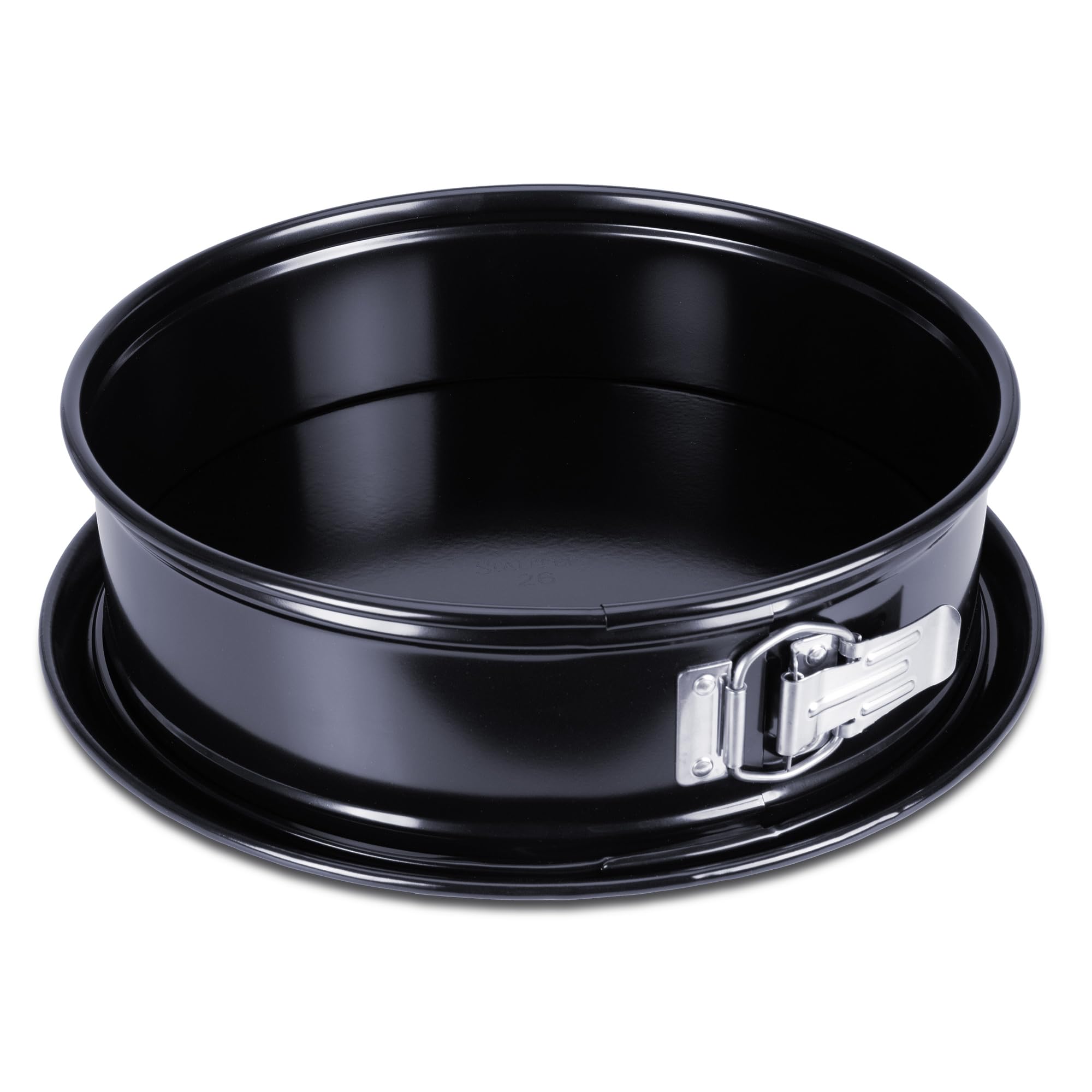 Städter we love baking Springform EMAILLE mit Flach- und Rohrboden, Black Edition, ø 26 cm, schnitt- und kratzfest, nicht spülmaschinengeeignet, Antihaftbeschichtung | t Flach-, Rohrboden