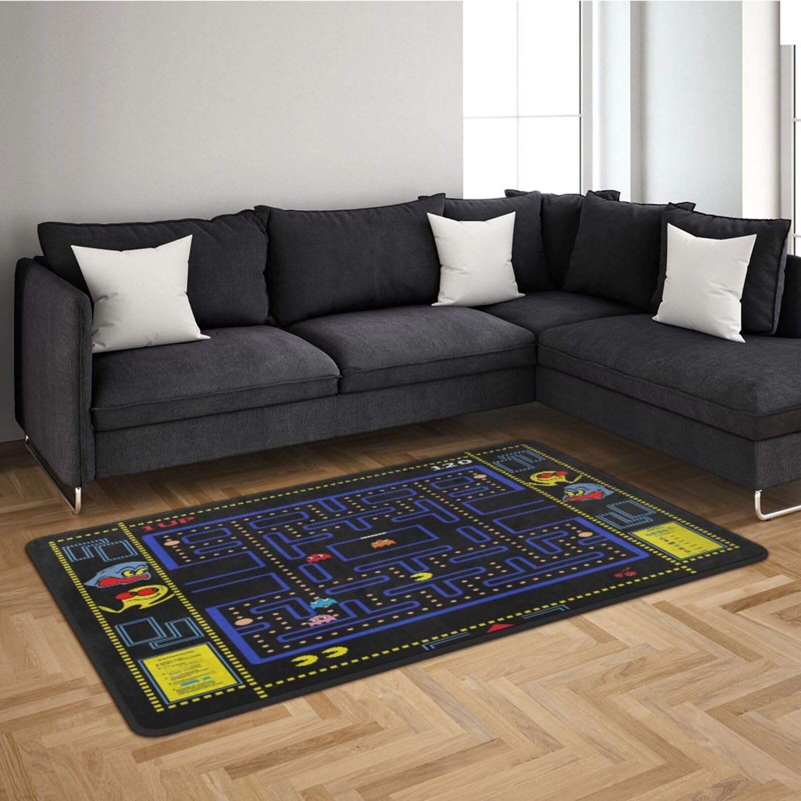 Classic Arcade Games Rug Retro 90s Arcade Theater Style Popular