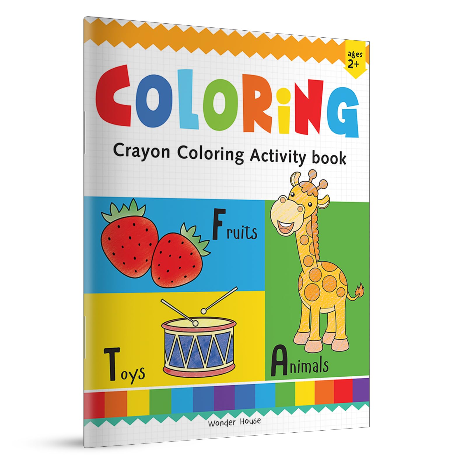 Preschool Activity Book: Coloring – Crayon Fun Activity Book for Kids Ages 3–5 | Big Pictures to Color, Shapes, Animals & More | Boost Creativity & Fine Motor Skills | 2+ Hours of Coloring Fun