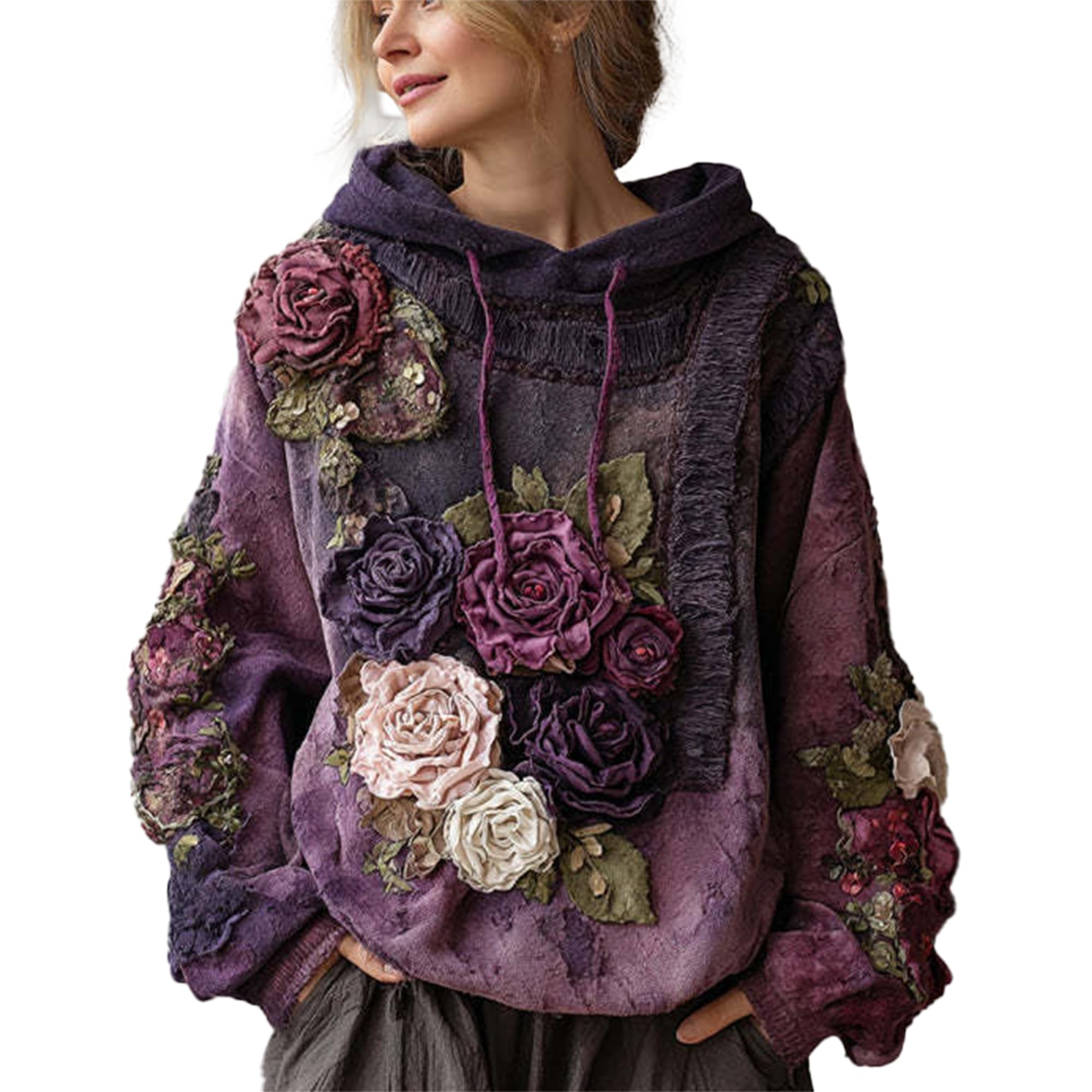 Women Cozy Oversized V Neck Sweater-Chunky Knit Fall Sweater Perfect for Casual Outings