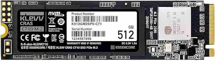 Amazon | ESSENCORE KLEVV SSD 512GB CRAS C710 M.2 Type2280