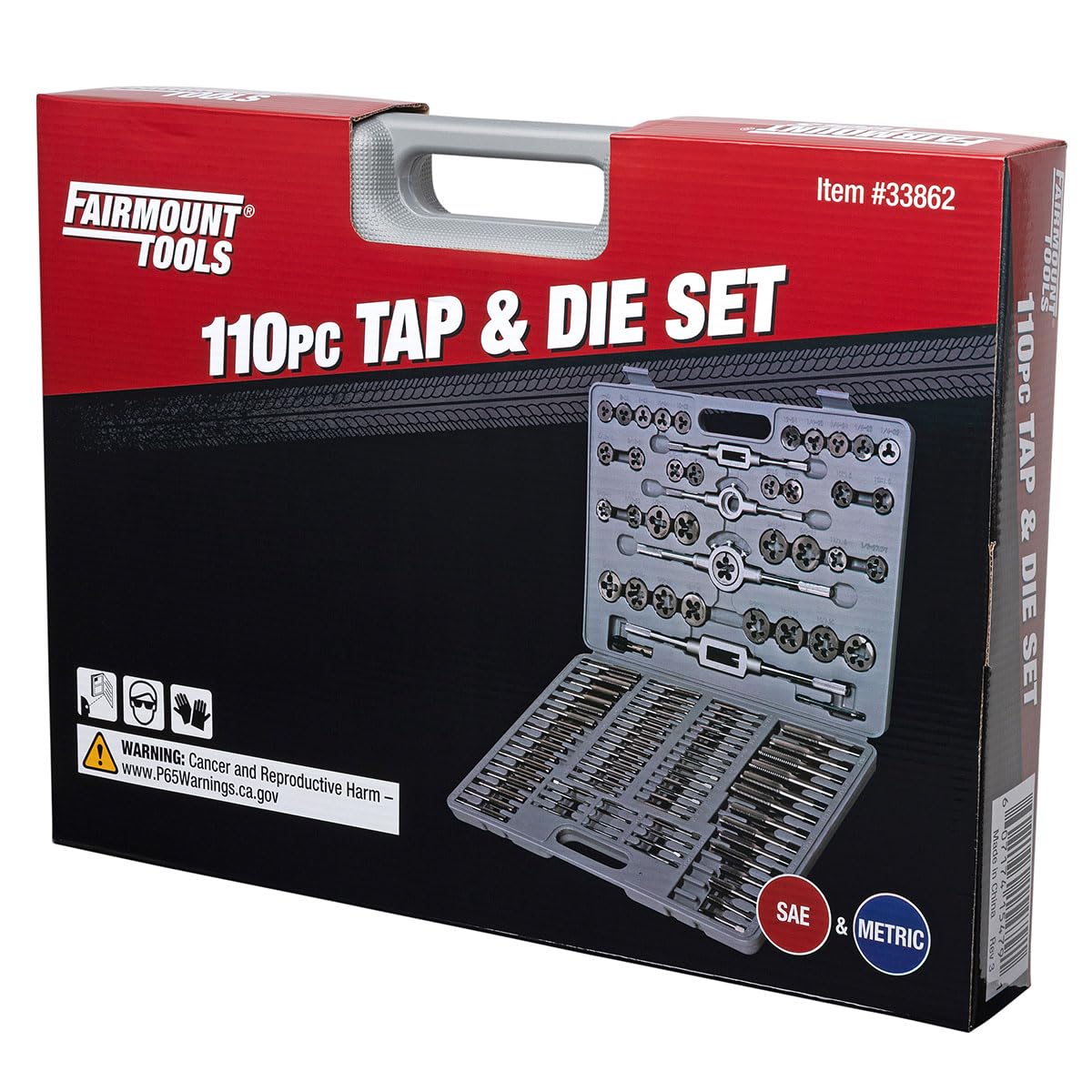 Fairmount Tools 110 Piece Tap and Die Set - Metric and