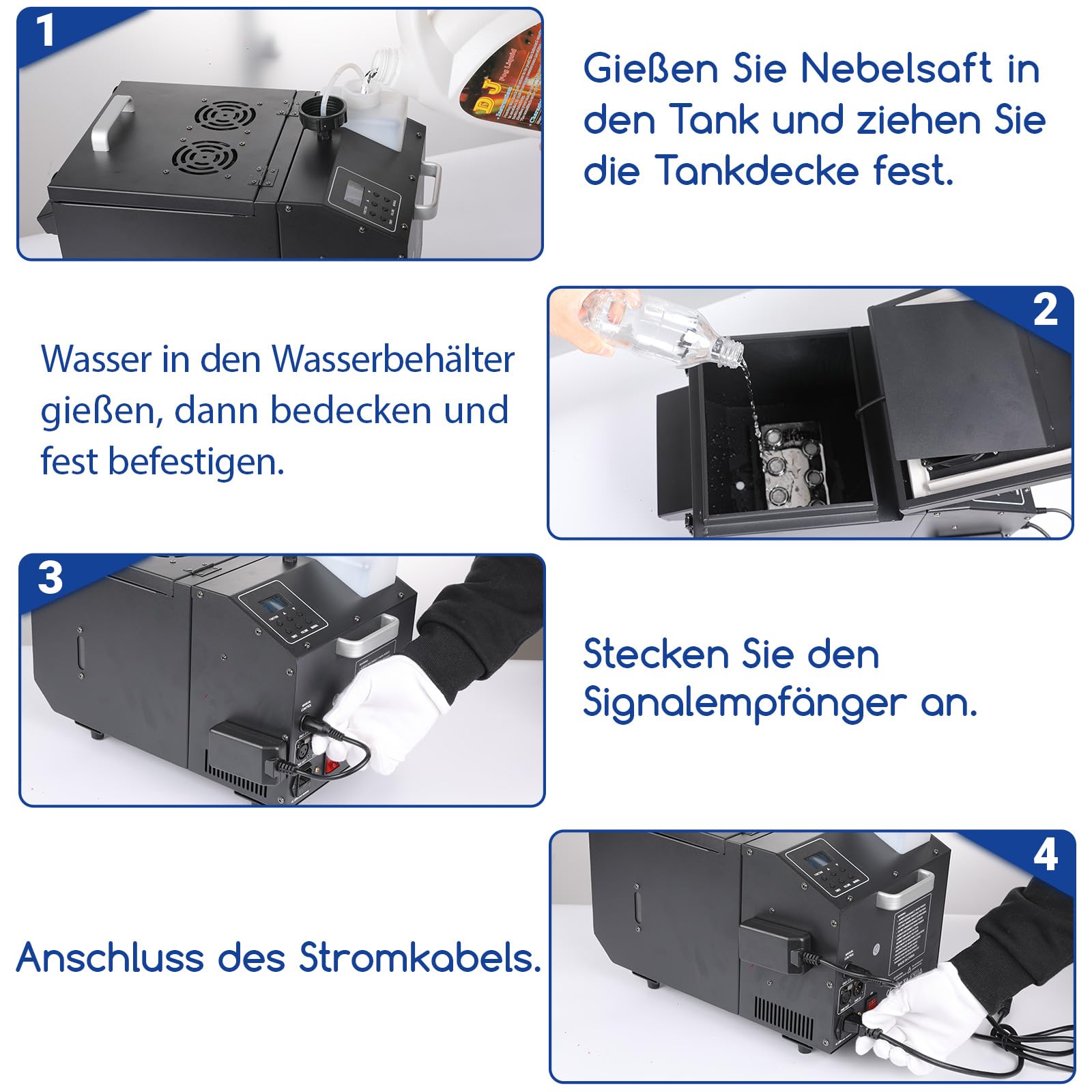Telbum 1200W Boden Nebelmaschine mit Fernbedienung, Wasserbasierte Nebelmaschine Bodennebelmaschine, DMX 512, Manuelle Steuerung,Timerfunktion, Rauchmaschine für Hochzeit, Party, DJ, Bühne, Halloween