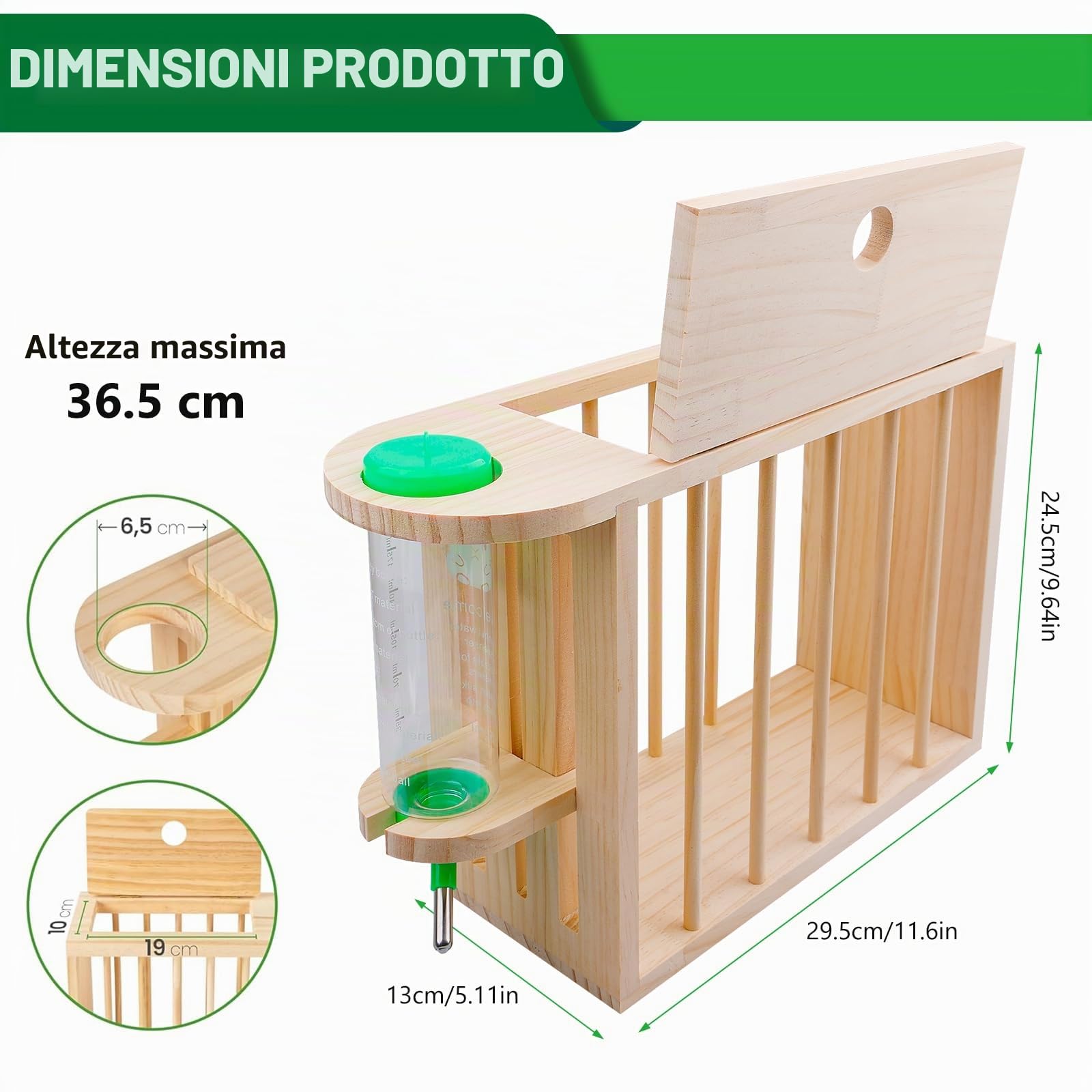 Mangiatoia Per Fieno Per Conigli,Portafieno Per Conigli Con Una Bottiglia D'acqua,Punta Di Fieno Fieno Di Coniglio In Legno,Porta Di Fieno Di Voniglio Di Grande Per Porcellini D'India,Conigli,Cincillà