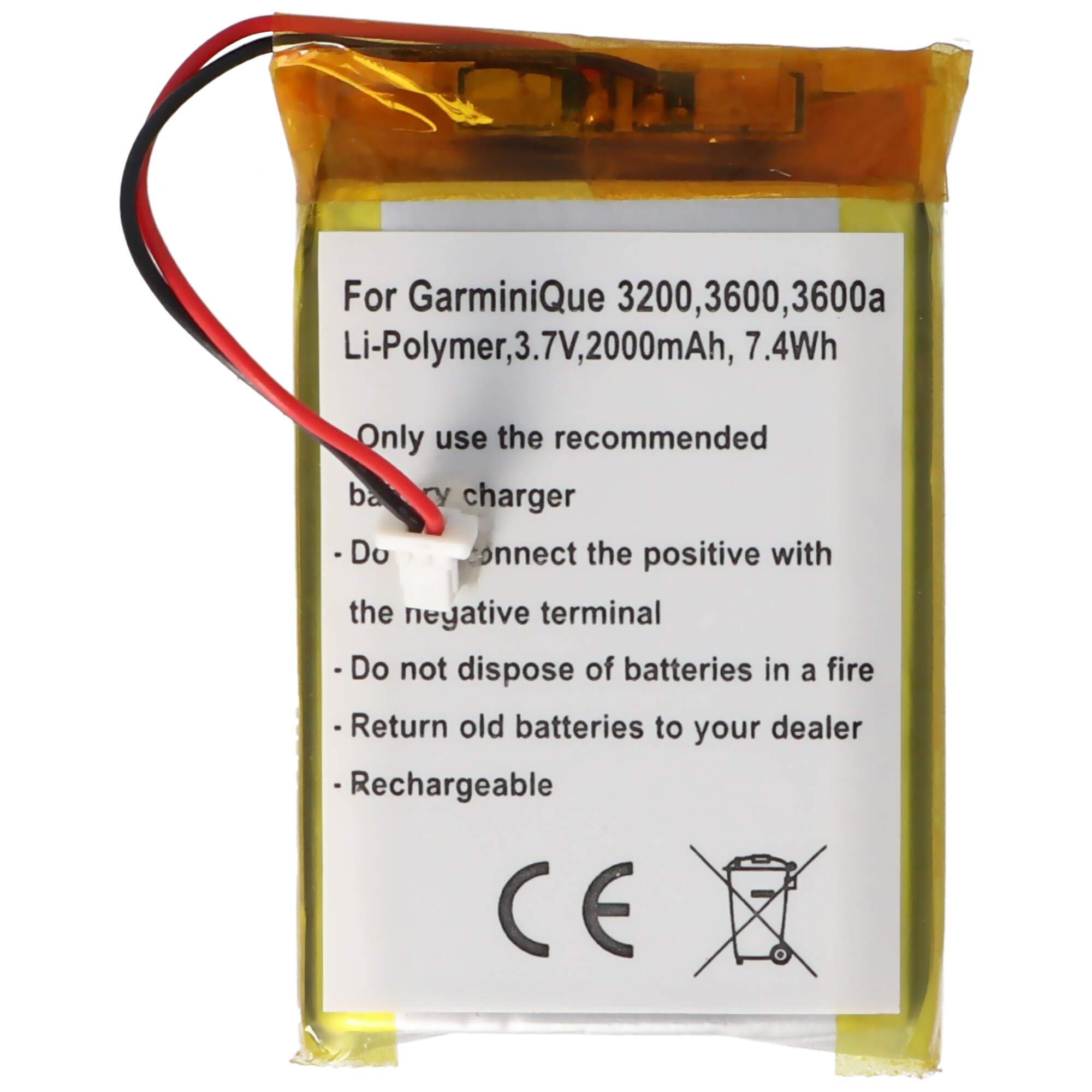 AccuCell Battery for Garmin iQue 3200 2000 mAh Extended