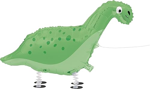 Unique Globo de aluminio de dinosaurio verde para mascotas, 37.25 pulgadas (1 unidad), perfecto para fiestas de cumpleaños y adorables recuerdos de