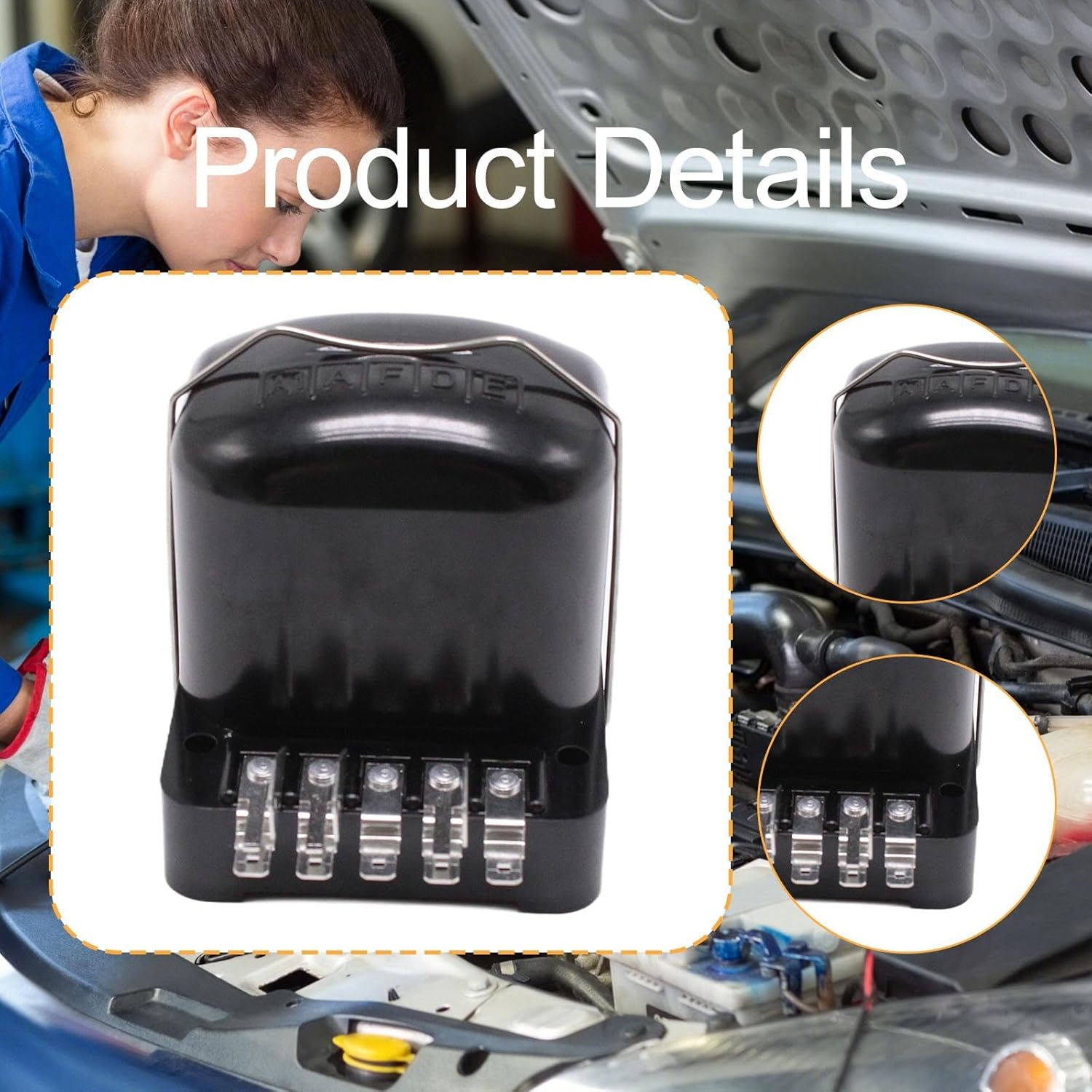 Voltage Regulator Control Box 12V Screw in Terminals Simple Installation for Cars, NCB101