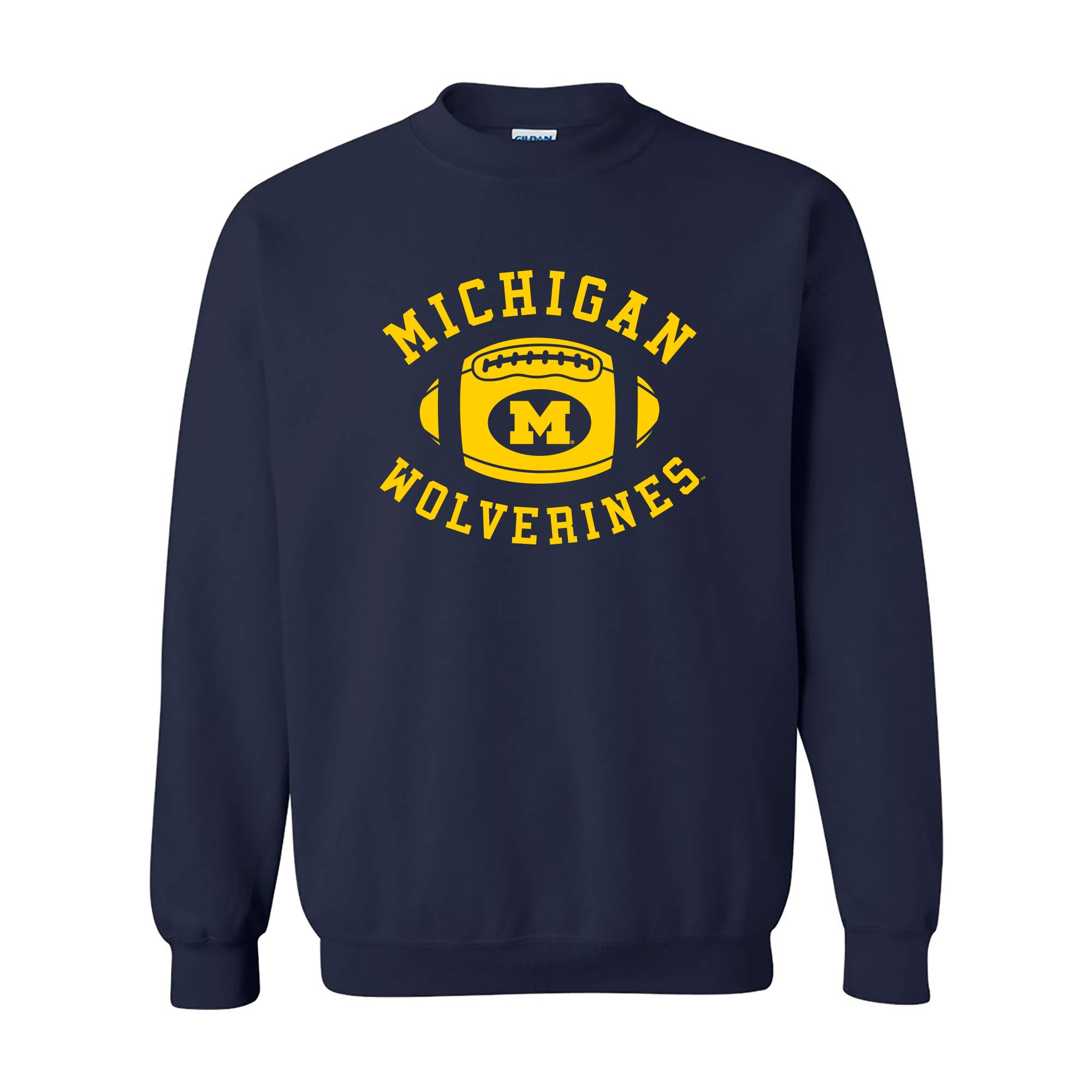 UGP Campus Apparel AW1204 - Michigan Wolverines Football Block Crew Sweatshirt - X-Large - Navy