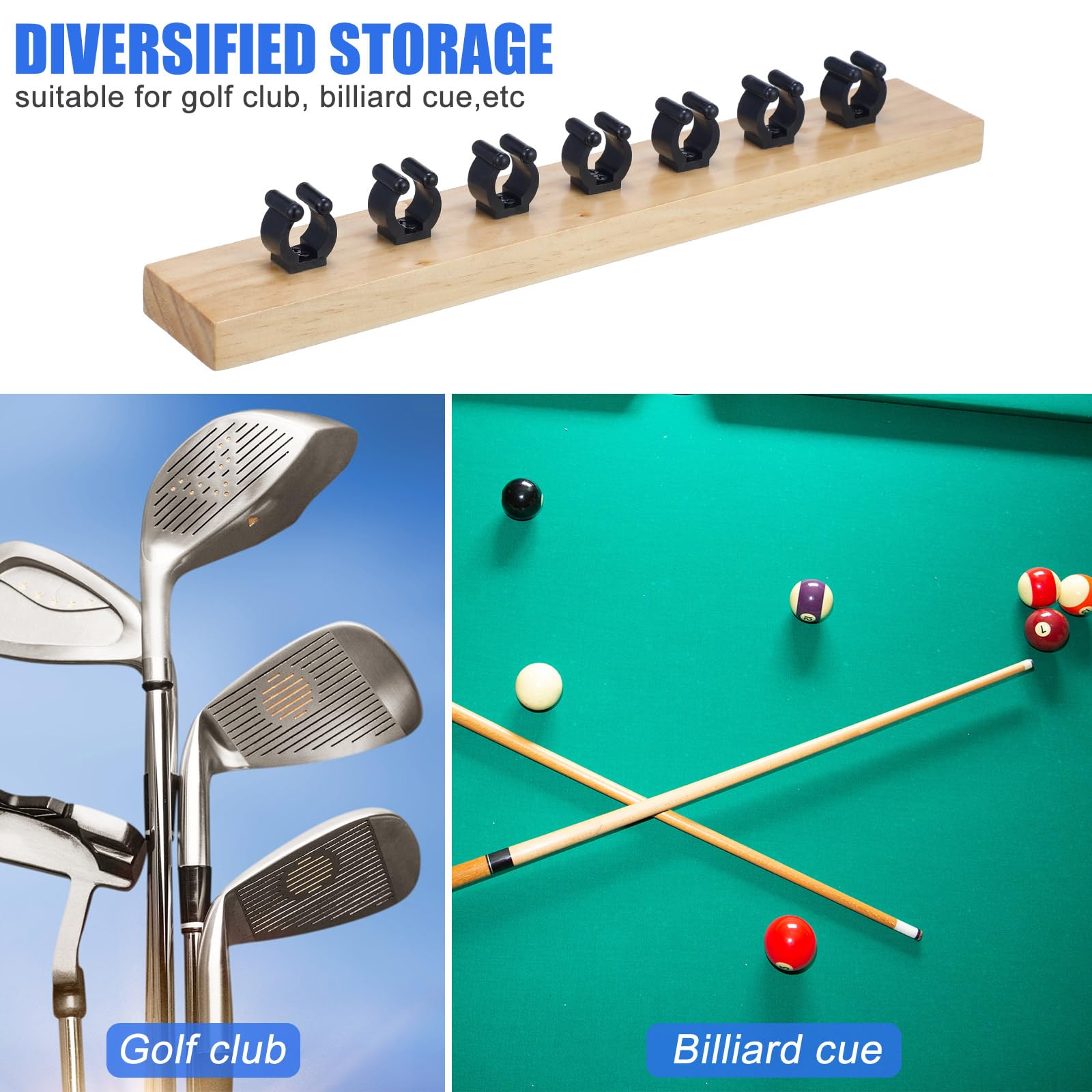 Amazon | Barydat 木製ゴルフクラブホルダー 2個 7ホルダー ゴルフ