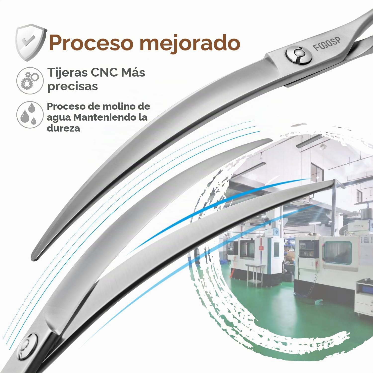 Tijeras de aseo curvadas profesionales de 45° para perros, tijeras curvadas de arco grande de 7.5 pulgadas, para peluquero profesional, Japón VG10, acero de alto carbono, para mano derecha mate