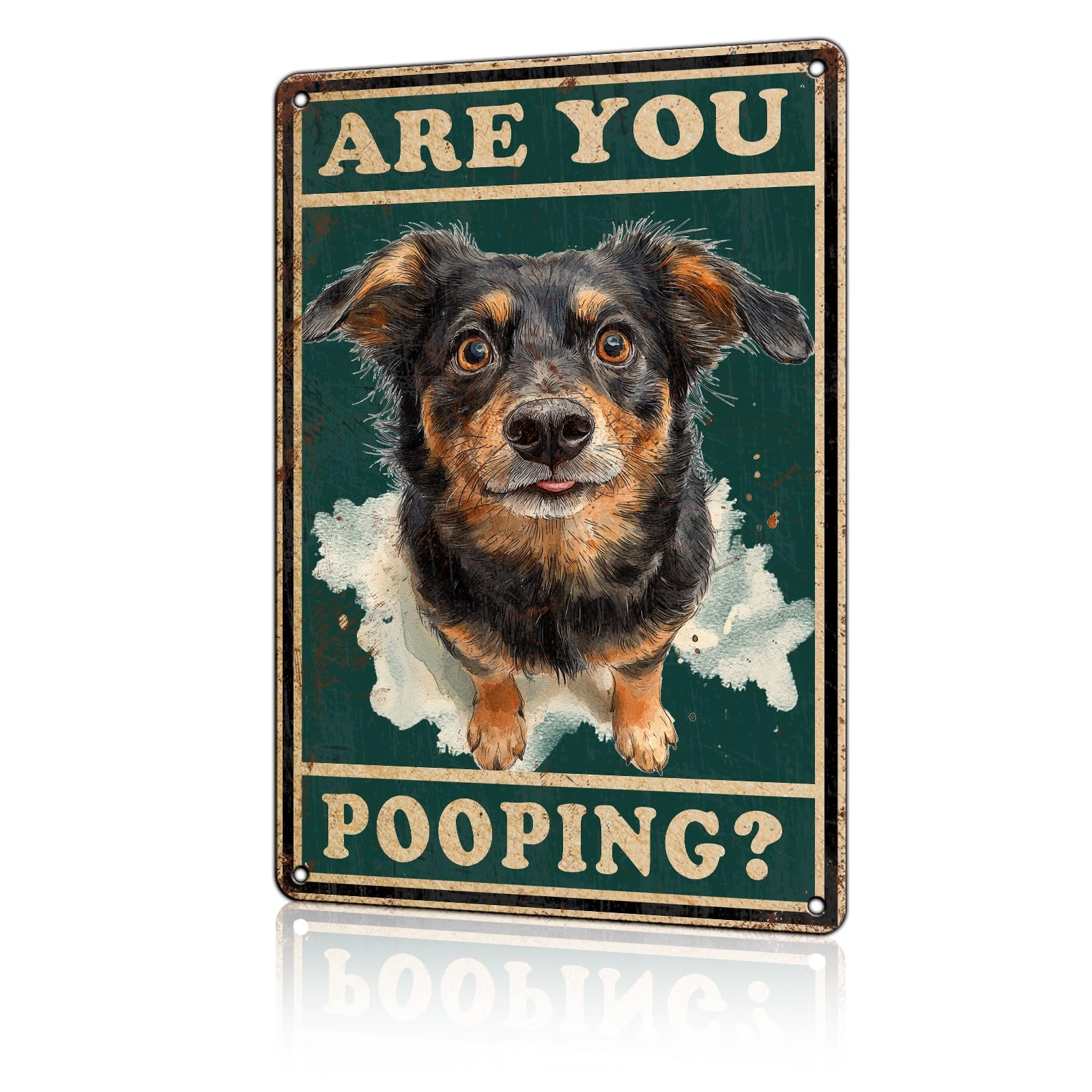 Anceky Metal Signs Are You Pooping Dog Sign Aluminum Tin Sign Funny Animal Sign Wall Decor for Home Farmhouse Kitchen Office Garage 12×8 Inch
