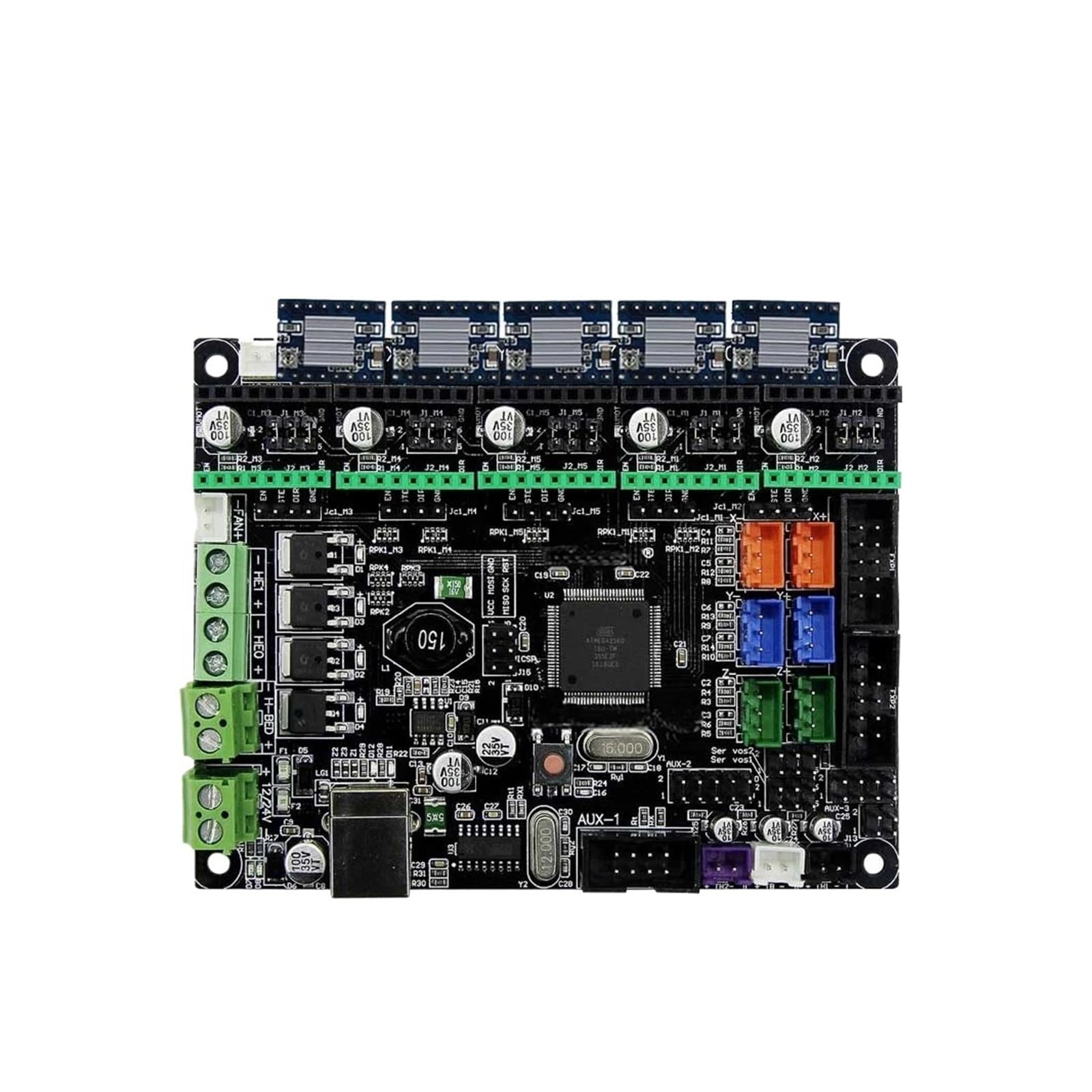 Kompatibel mit Artillery, 8-Bit Board Kit X1 Genius Teile | 5 Treibermodule, 8-Bit-Motherboard, stabiles Steuerungssystem, X1 Genius-Serie(Genius with driver)