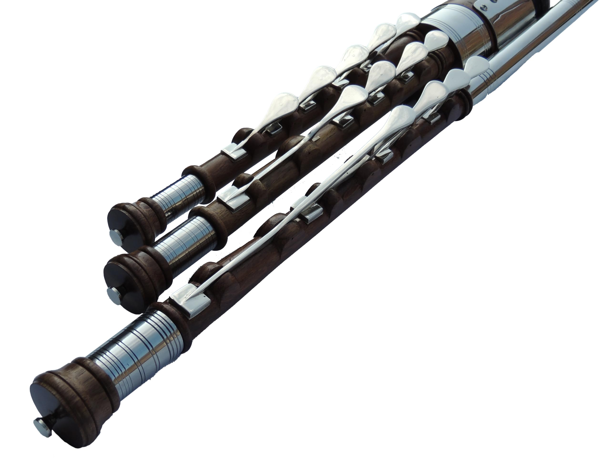 Irish Uilleann Pipes Set complet en D – Set professionnel de cornemuses irlandaises avec chanter 3 clés, drones et régulateurs