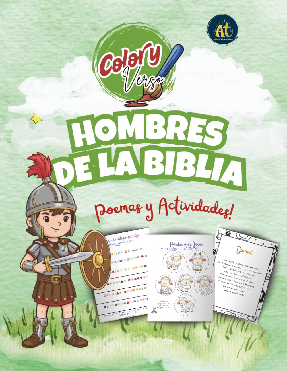 Hombres de la Biblia: Libro para colorear para niños, con Poesía, Acertijos, Rompecabezas, Laberintos de los Hombres de la Biblia y más actividades. (Color y Verso)
