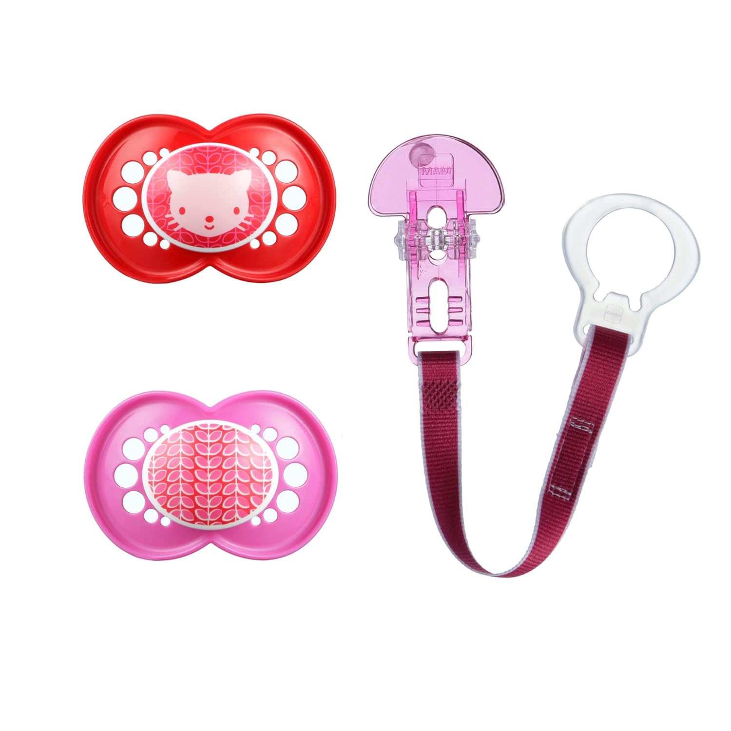 MAM Pacifier and MAM Pacifier Clip Value Pack (2 Pacifiers