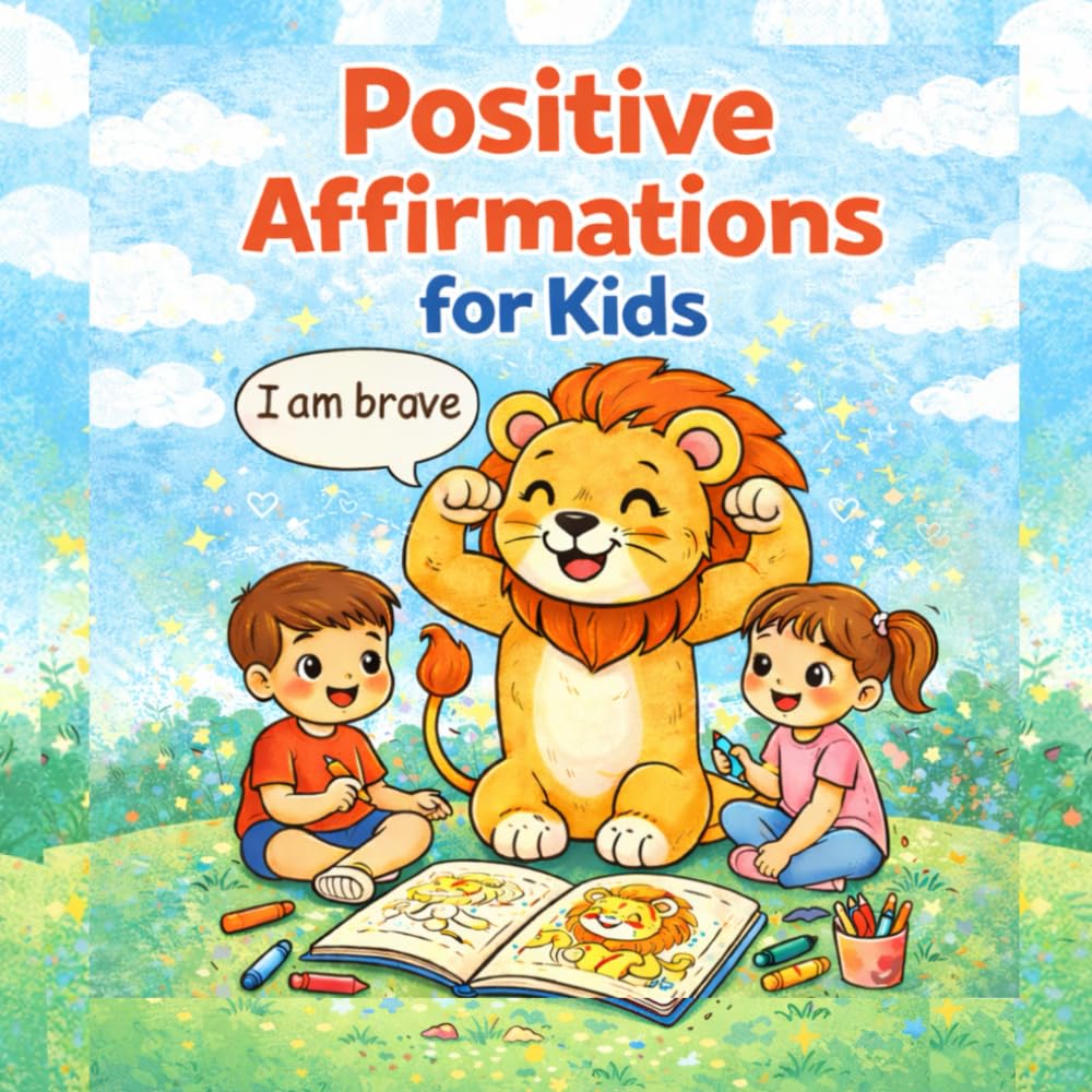 Positive Affirmations Colouring Book for Kids: Fun and Simple Animal Designs to Build Confidence, Kindness, and Self-Belief