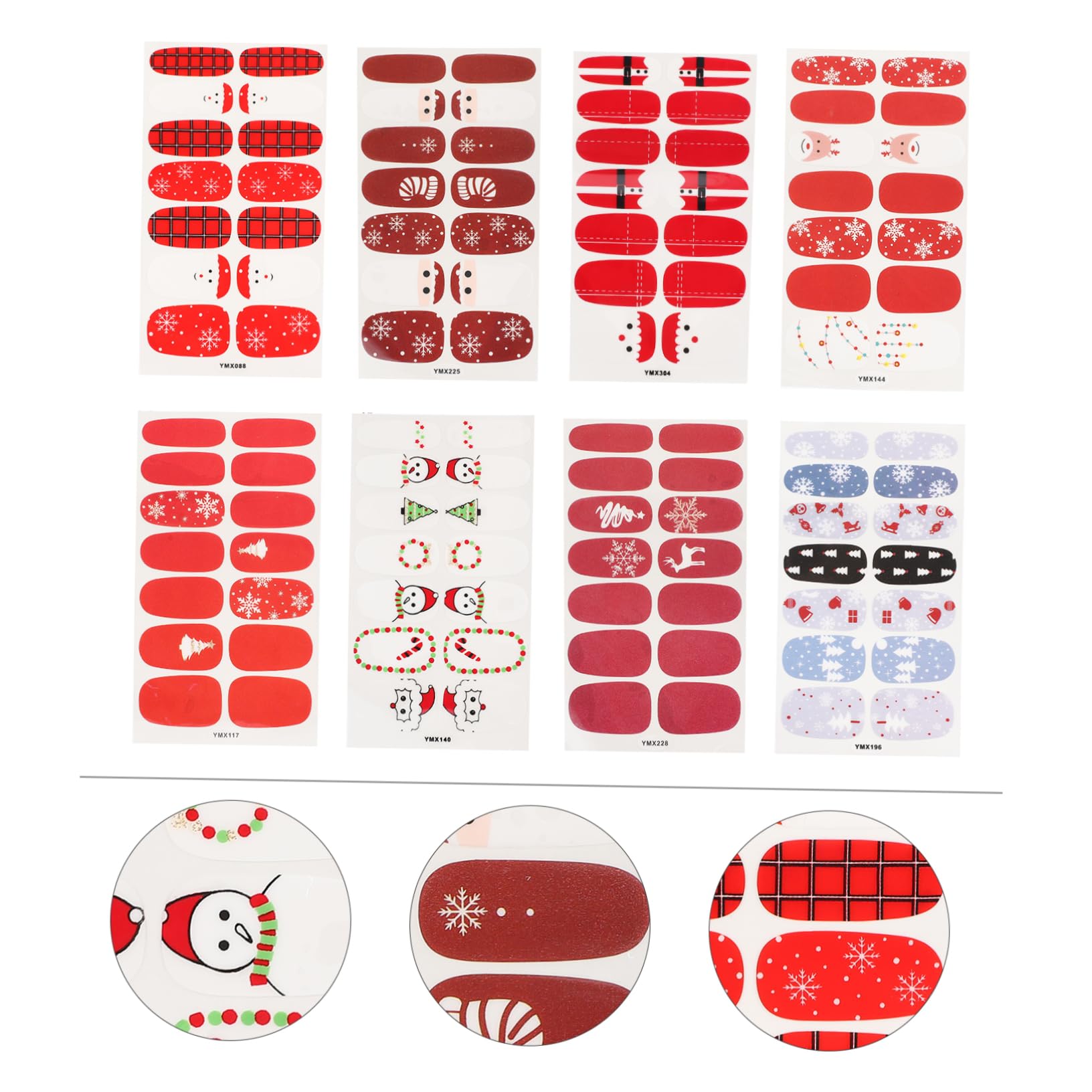 FRCOLOR Fogli Adesivi natalizi per nail art adesivo per unghie adesivi per smalto natalizi adesivi unghie natale adesivi per unghie natalizie decalcomanie per unghie etichetta