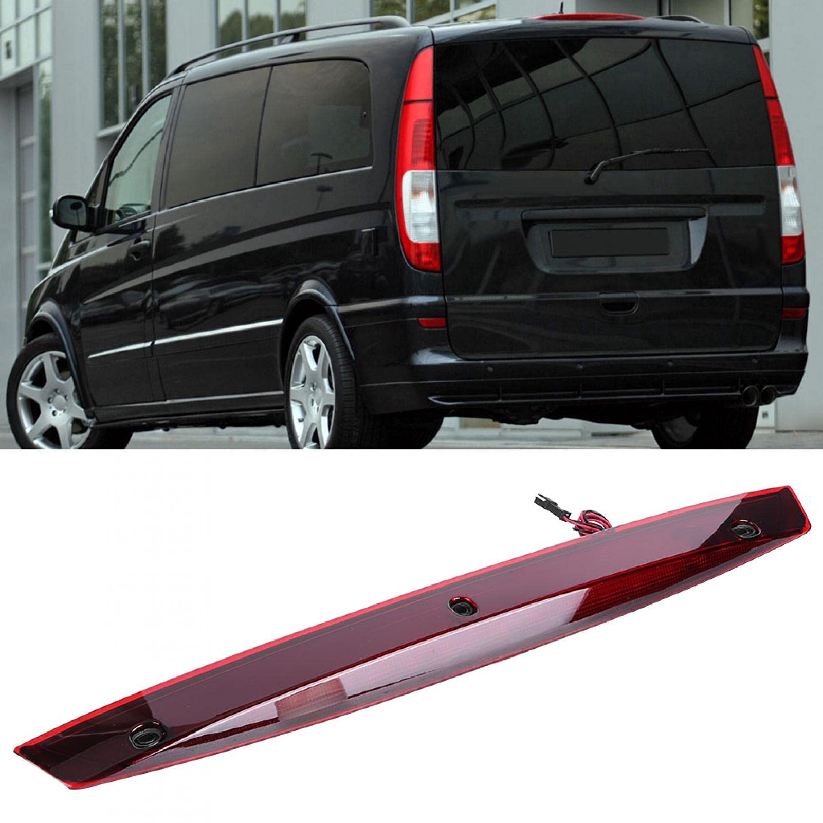 Yctze para feu de Stop Central Vito 2007 Tercera luz Vito luz Freno Vito Auto Car Luz de Freno Alta Lámpara de Parada de Montaje Alto Se Adapta a - W639 Vito Viano Luz de Freno Luz de Freno