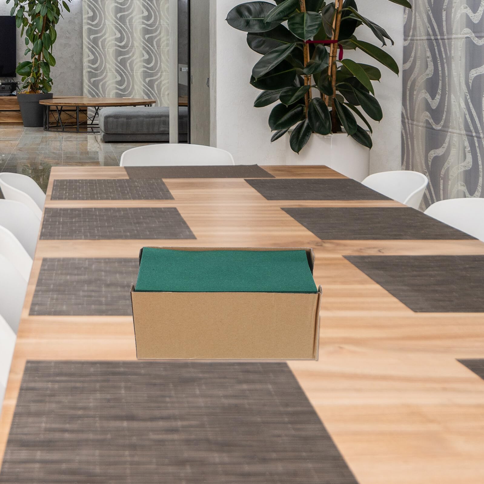 Servilletas Desechables Verdes para Mesa Caja Dispensadora Papel y Absorbente Tamaño Estándar Ideales para Bodas Banquetes y Fiestas Servilletas de Papel Decorativas