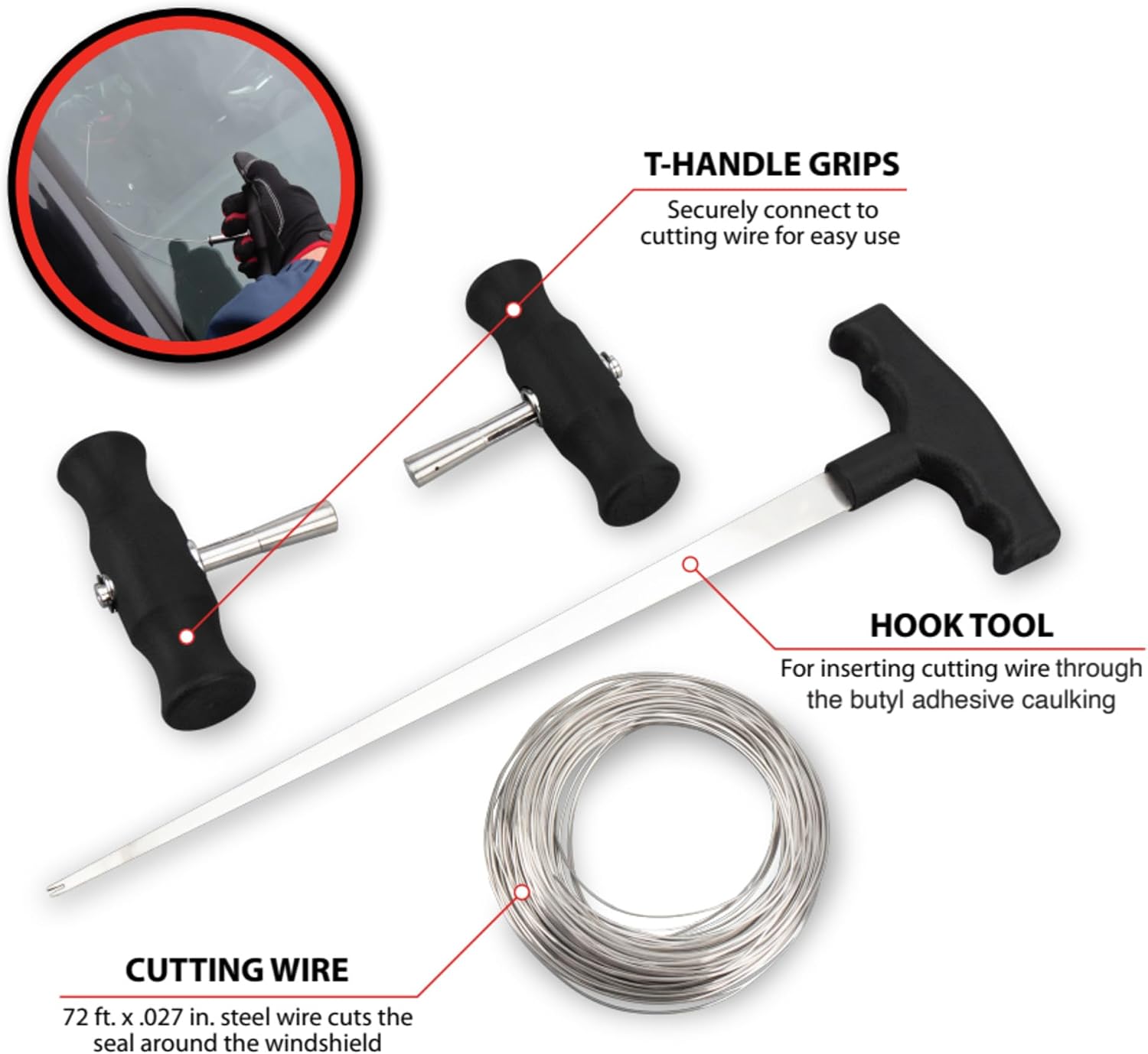 Performance Tool W86565 Windshield Removal Tool Kit
