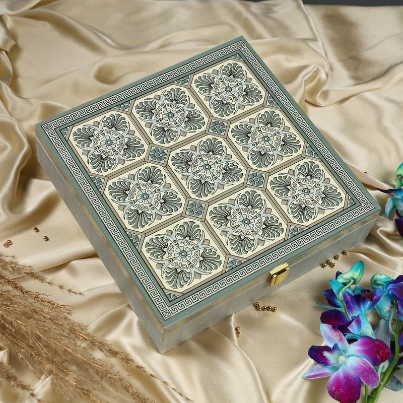 Riwaz Luxury Square Dry Fruits Gift Box | 4 Salsa Jars with Almonds, Cashews, Pistachios & Walnuts | Premium Corporate, Wedding & Festive Gifting Hamper (450g) 1