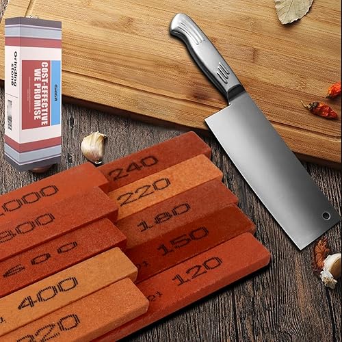 Miniatura 6 de Juego de 10 piezas de piedra de afilar, 10 tamaños surtidos, afilador de piedra de afilar, kit de piedra de afilar 120#, 150#, 180#, 220#, 240#,