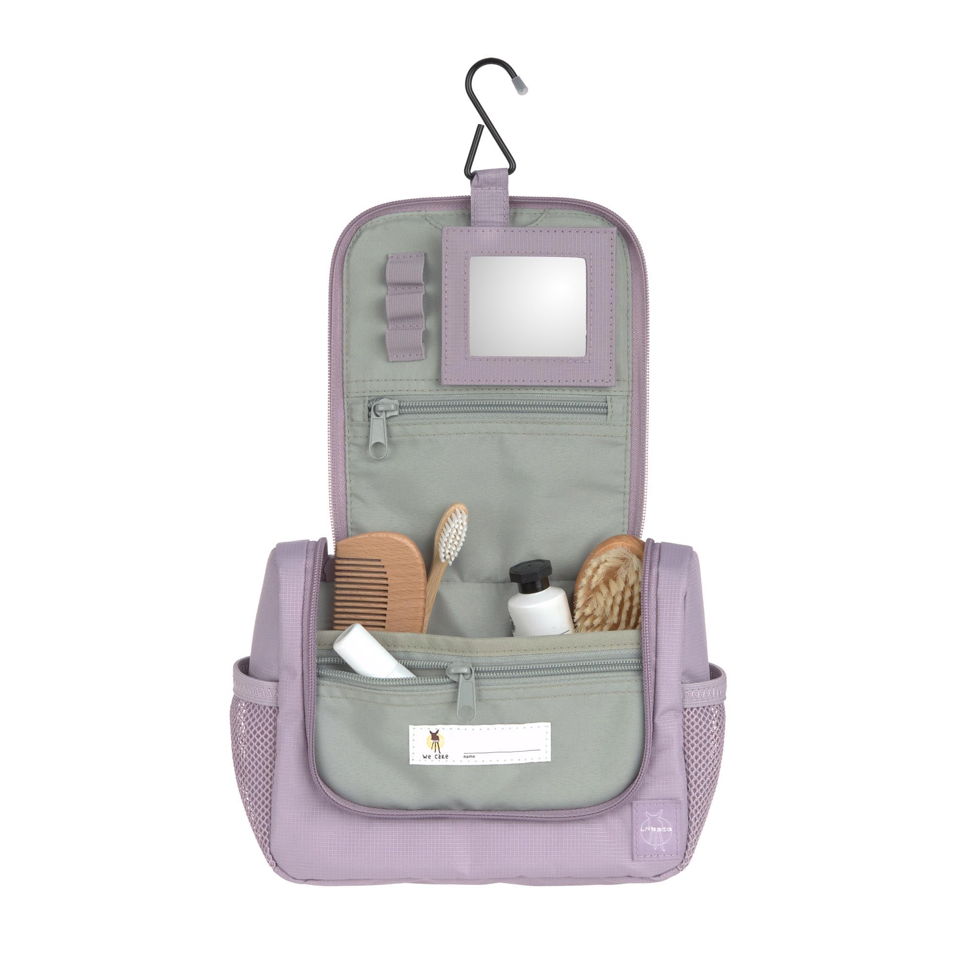 LÄSSIG Kosmetyczka dla dzieci, worek na pranie, do zawieszania/mini Washbag Lilac, liliowy, Nowoczesny