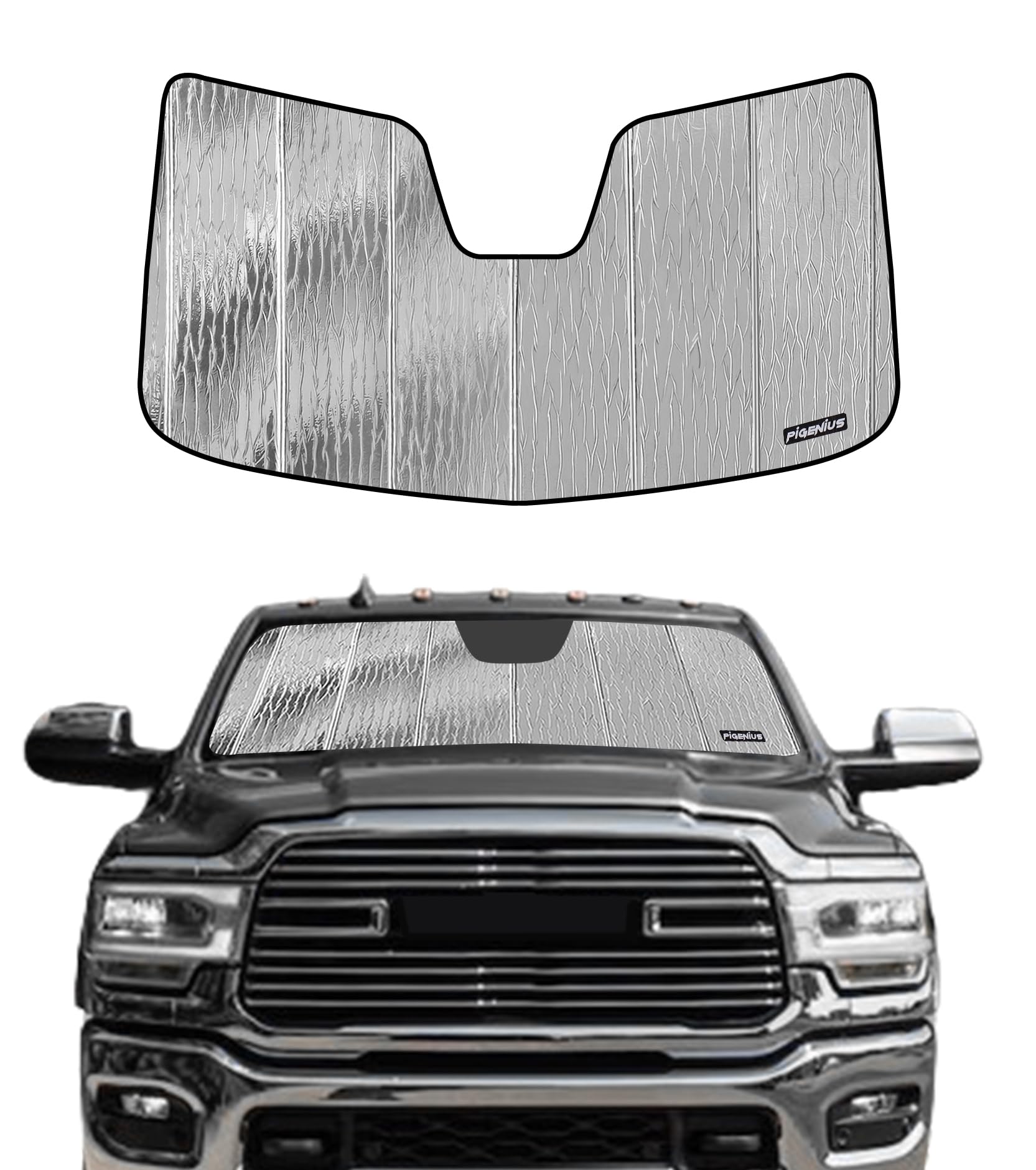 Pigenius Windshield Sun Shade for Ram 2500/3500/4500/5500 2019-2025 with 10 inch Wide Sensor - AstraGuard