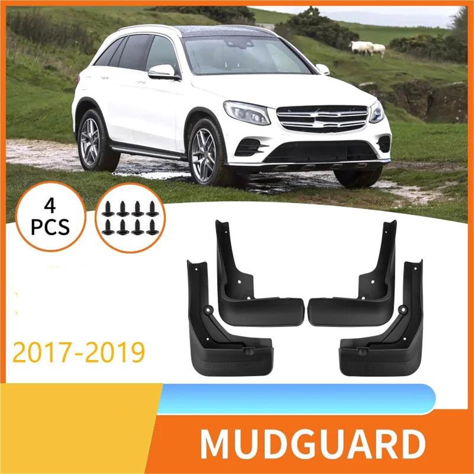 Auto Schmutzfänger Für Benz Für GLC 2017 2018 2019 Autoreifen-Kotflügel-Hautmodifikation Mit Pedalen
