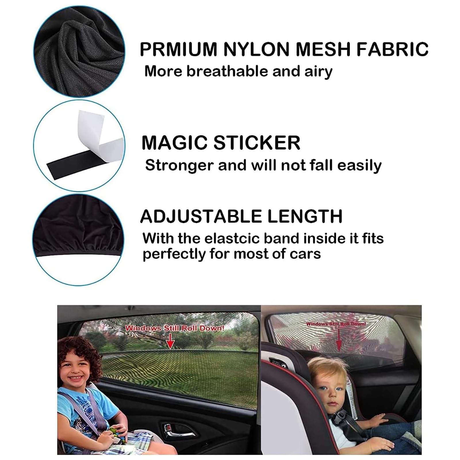 Pare-Soleil Voiture Bébé pour Fiat Ducato 2006, Fenêtre Latérale Universelle Pare Bloquer Les Rayons UV Anti Moustiquaire Protection Privée Accessoires