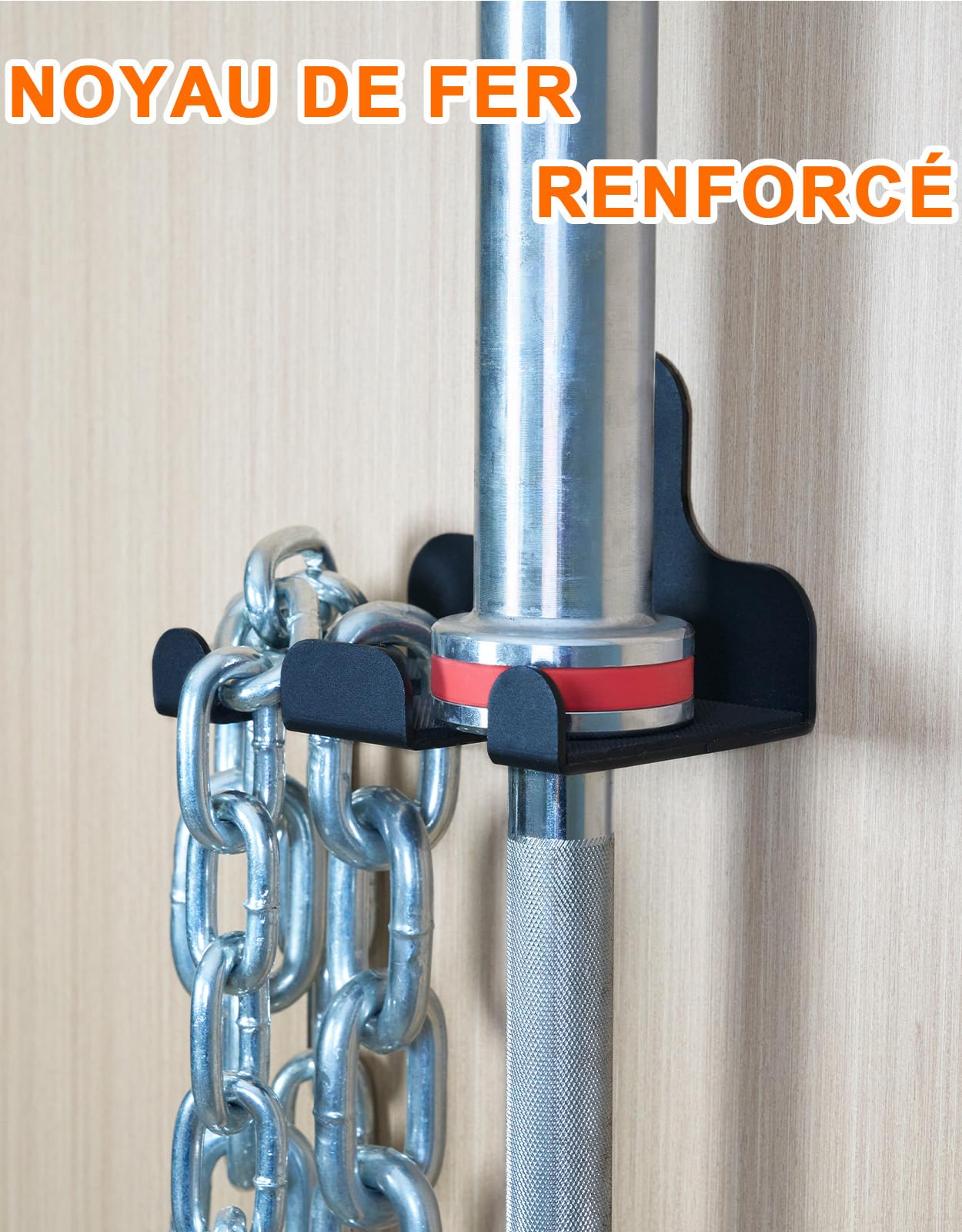 Fitarc Support de rangement pour haltères olympiques, support vertical pour haltères à suspendre pour équipement de fitness à domicile