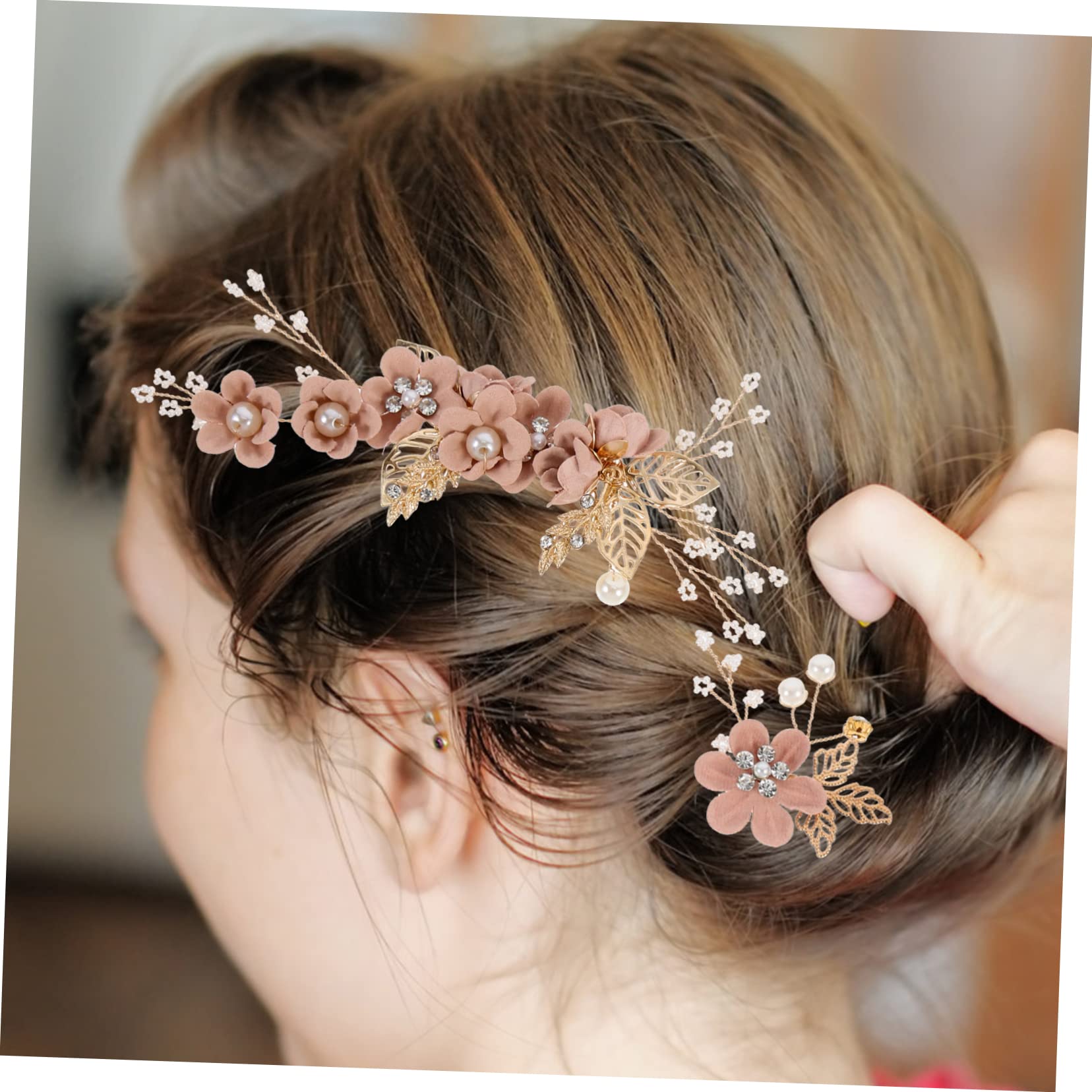 Healeved 15stücke Teiliges Braut Haarkamm Mit Blumen-design Eleganter Haarschmuck Für Hochzeiten Haarnadeln Für Brautjungfern Hochwertige Haarspangen Für Frauen