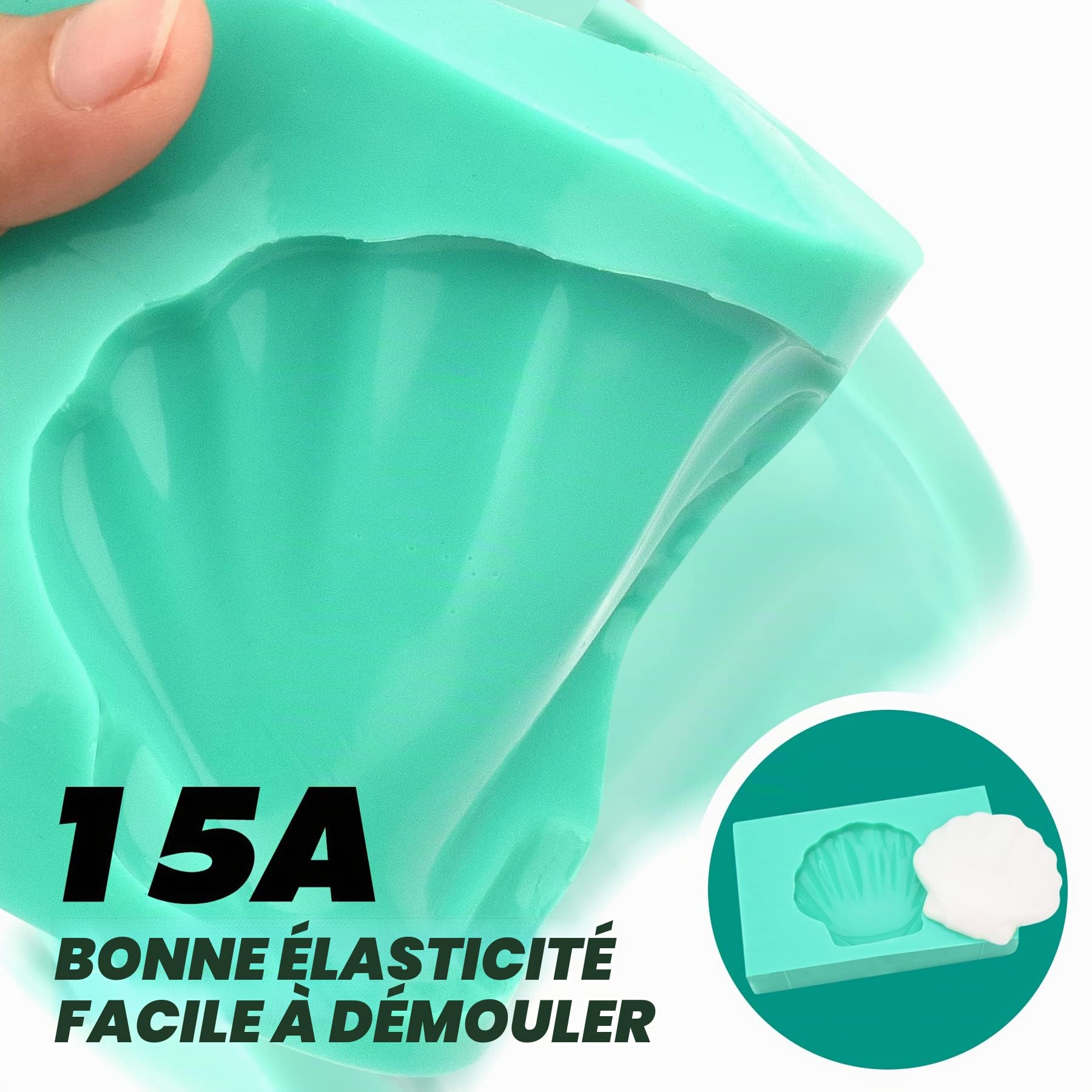 Kit de Caoutchouc de Silicone Liquide 9kg (8.3L) - Ratio de Mélange 1:1 avec Boîtier de Moule Réglable - Pour la Création de Moules à Résine, Savon, Bijoux et Loisirs Créatifs DIY