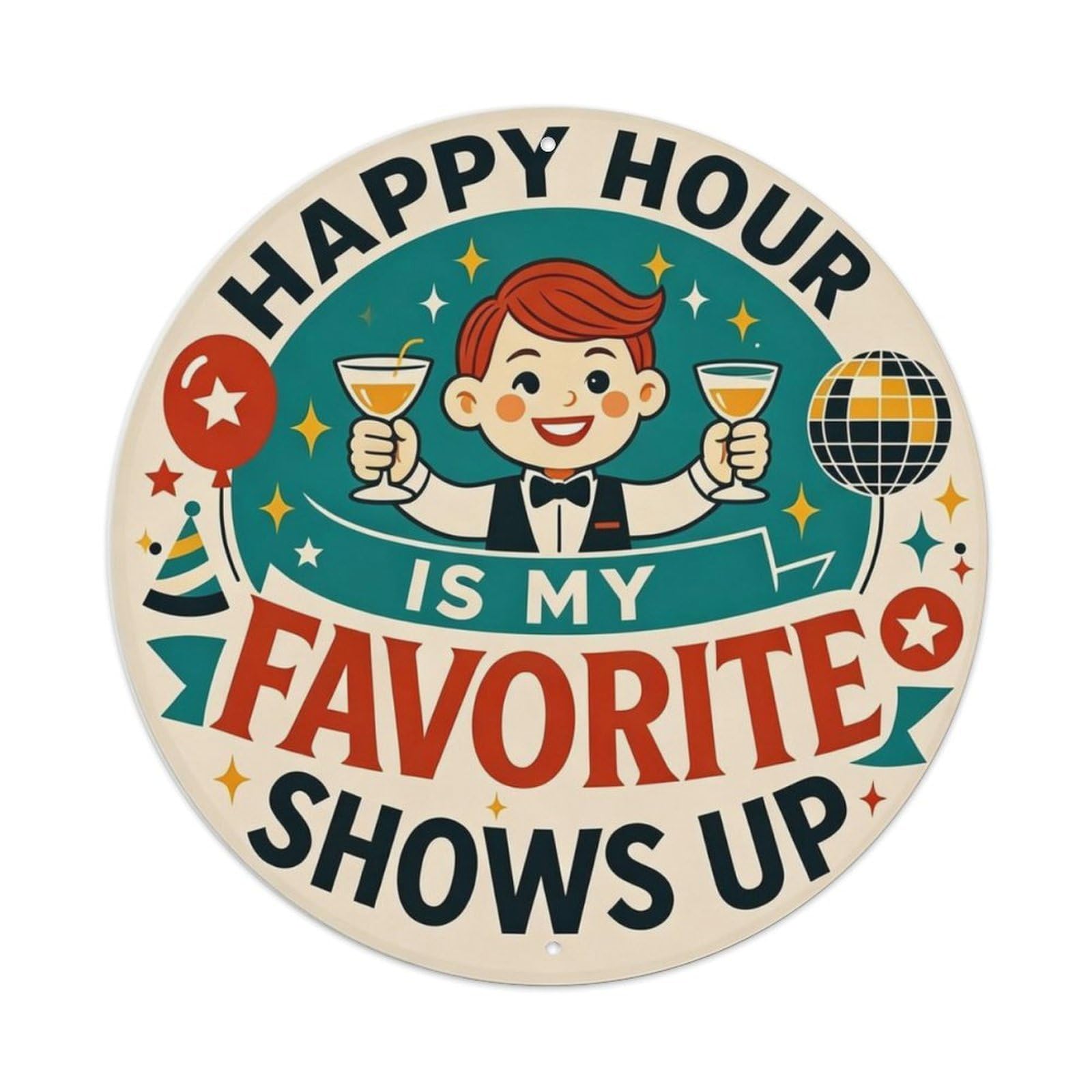 Retro Cocktail Bar Metal Tin Sign Plaque