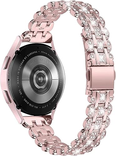Miniatura 4 de Bling Band+ Funda compatible con Galaxy Watch 65 de 1.575 pulgadas1.732 pulgadas, correa elegante de repuesto para mujer y funda para Samsung Watch