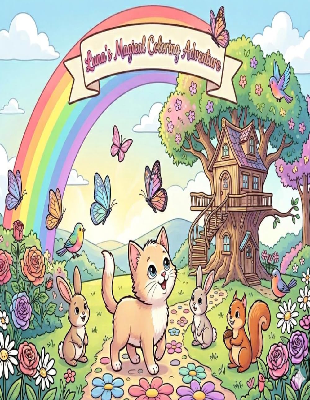 Luna's Magical Coloring Adventure: A Whimsical Coloring Journey Through Nature and Friendship