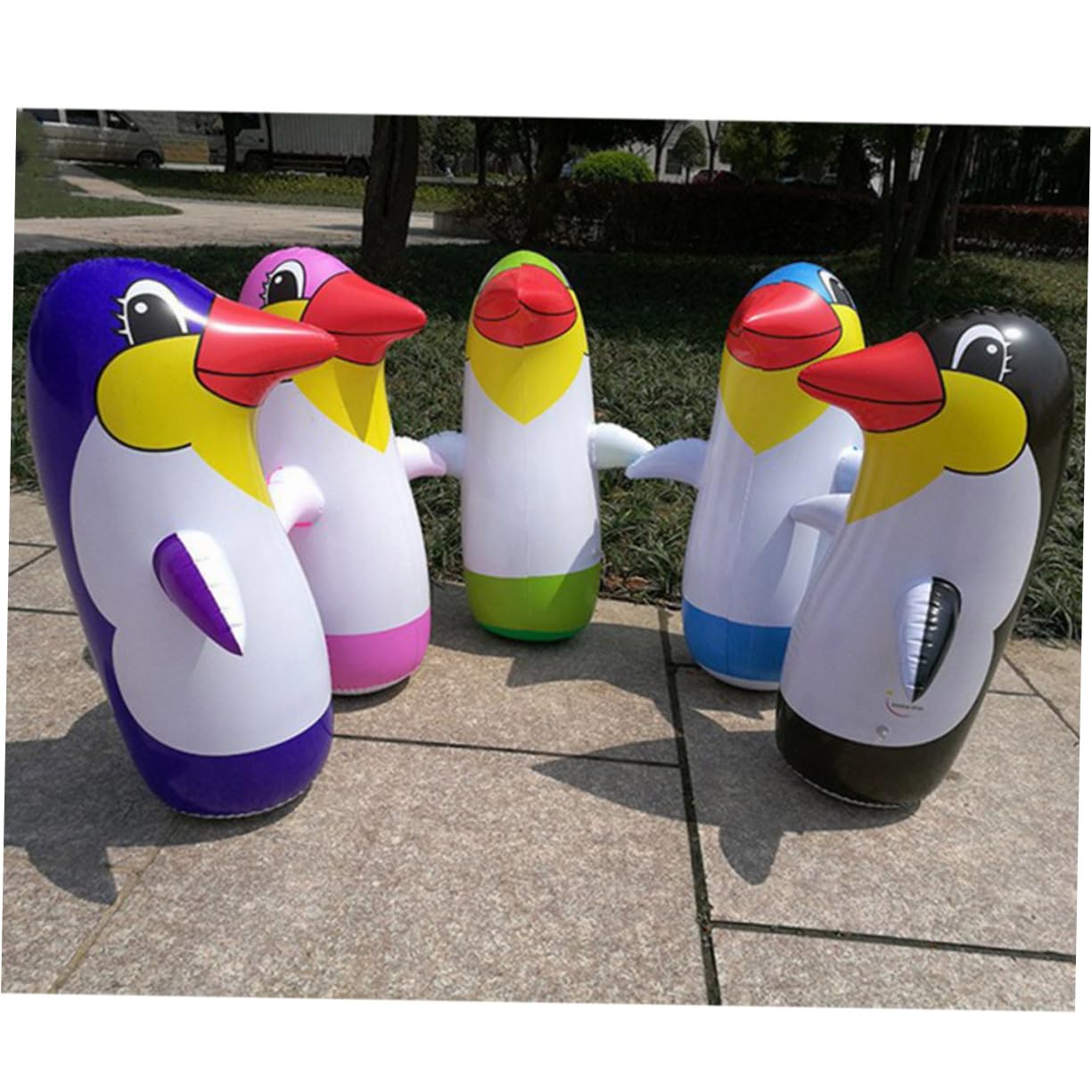 Aufblasbare Pinguin-Boxsäcke 4er Set - 35cm Party-Spaß Für Kinder