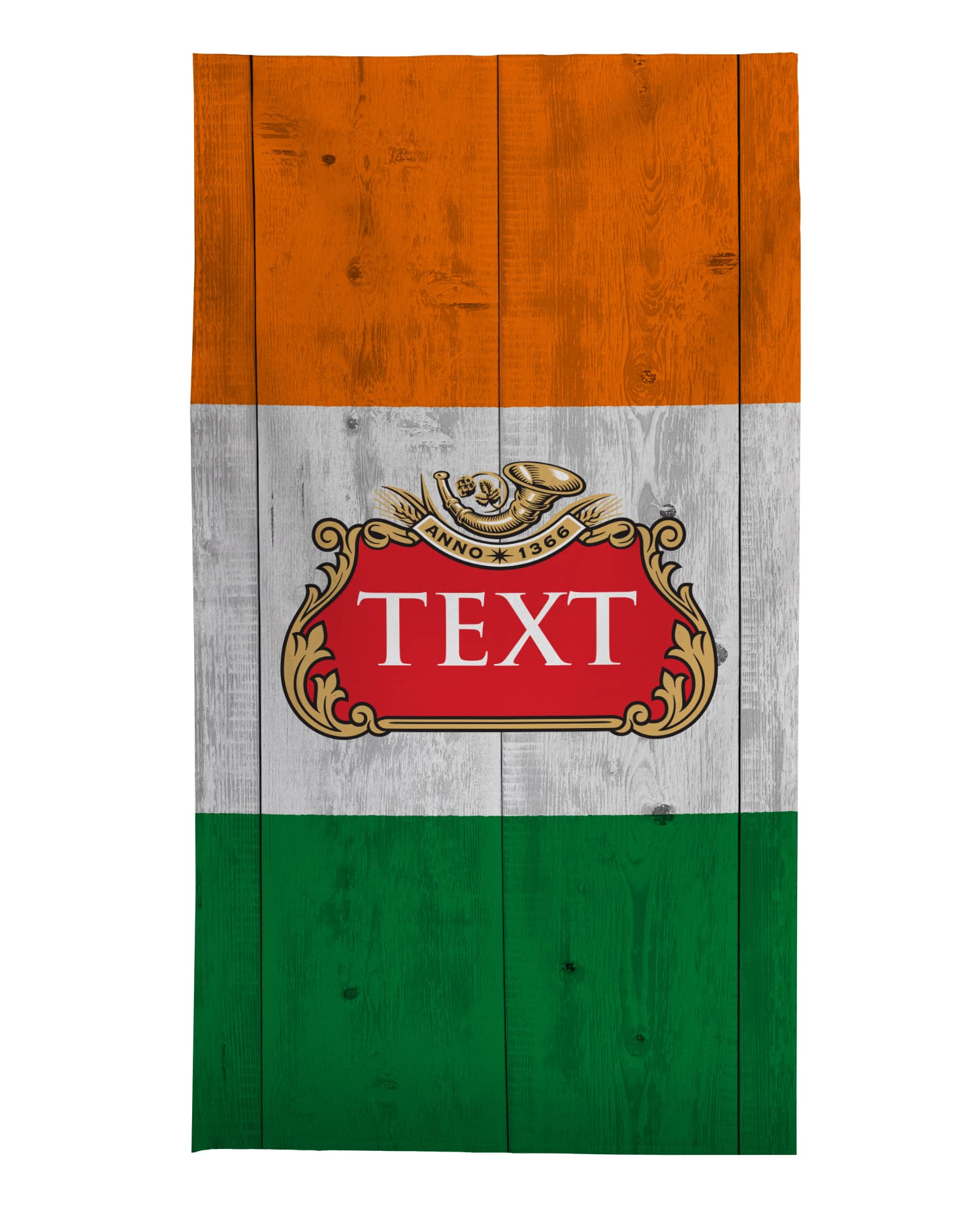 BRITISH MADE GIFTS Personalised Beach Towel | Irish Flag Design | Custom Holiday Towel | Pool Towel | Ireland Design Towel