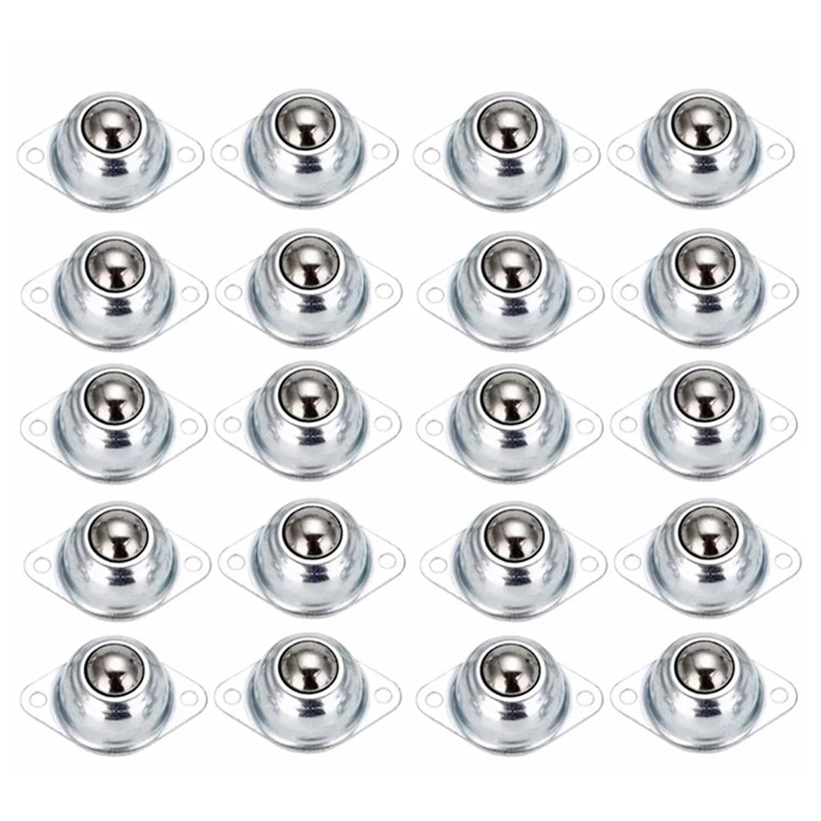 Roulette à bille pivotante en acier au carbone, roue ronde universelle for chariots, quincaillerie de meubles(20pcs)