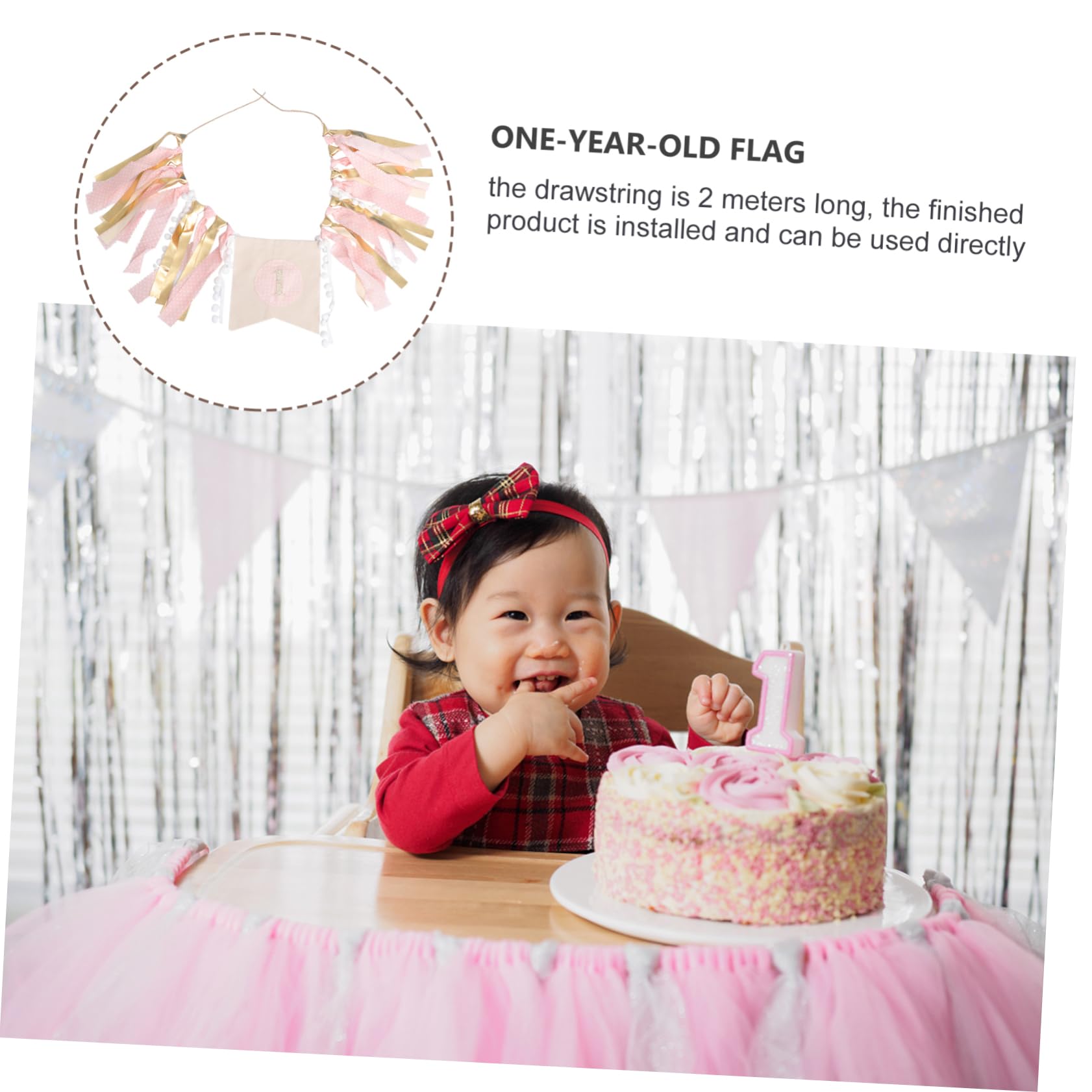 ibasenice 2pezzi Bandiere Decorativa Per Compleanno Bambina Ghirlanda Per Festa Di Compleanno Decorazione Per Interni Ed Esterni Tema Chic Sostanze Chimiche Adatta Fondali Fotografici e