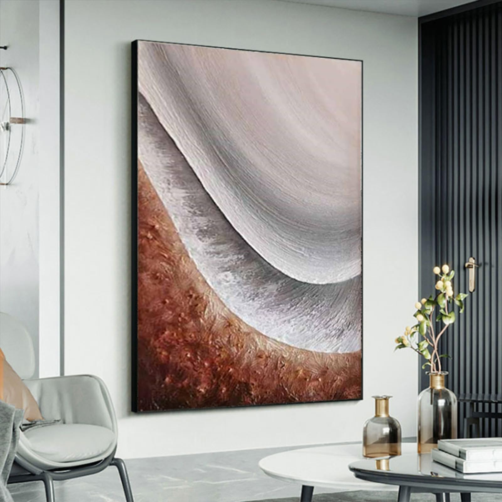 Art abstrait moderne peinture huile fait main toile haut de gamme 60x80cm C