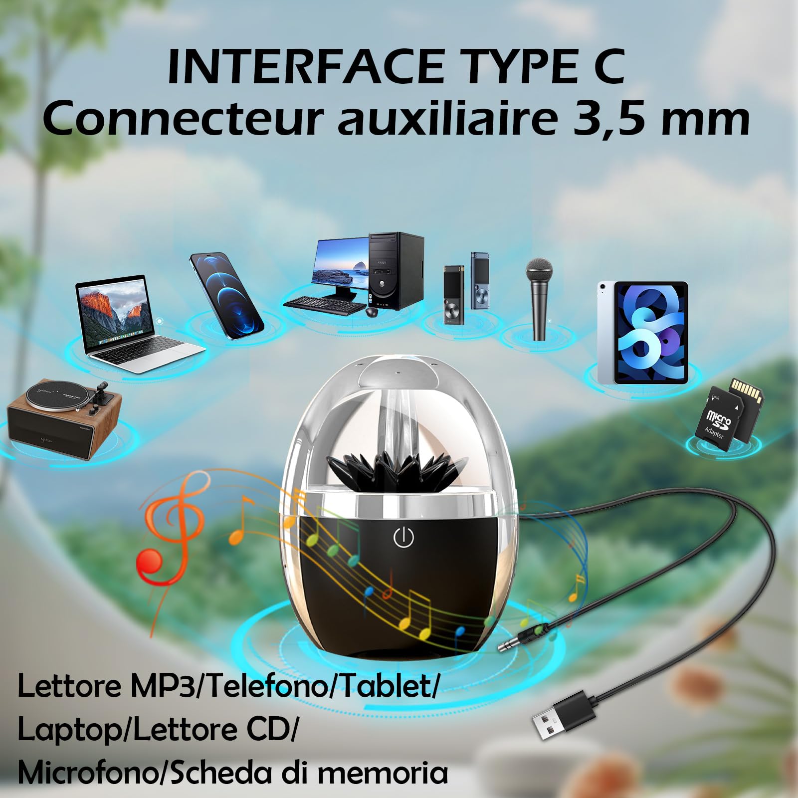 Altoparlante Bluetooth a Ferrofluido Danzante – Music Mate con Visualizzatore Audio, Luci LED, Display di Ferrofluido Venom, Giocattolo da Scrivania per Ufficio/Studio/Scienza, Regalo Tecnologico