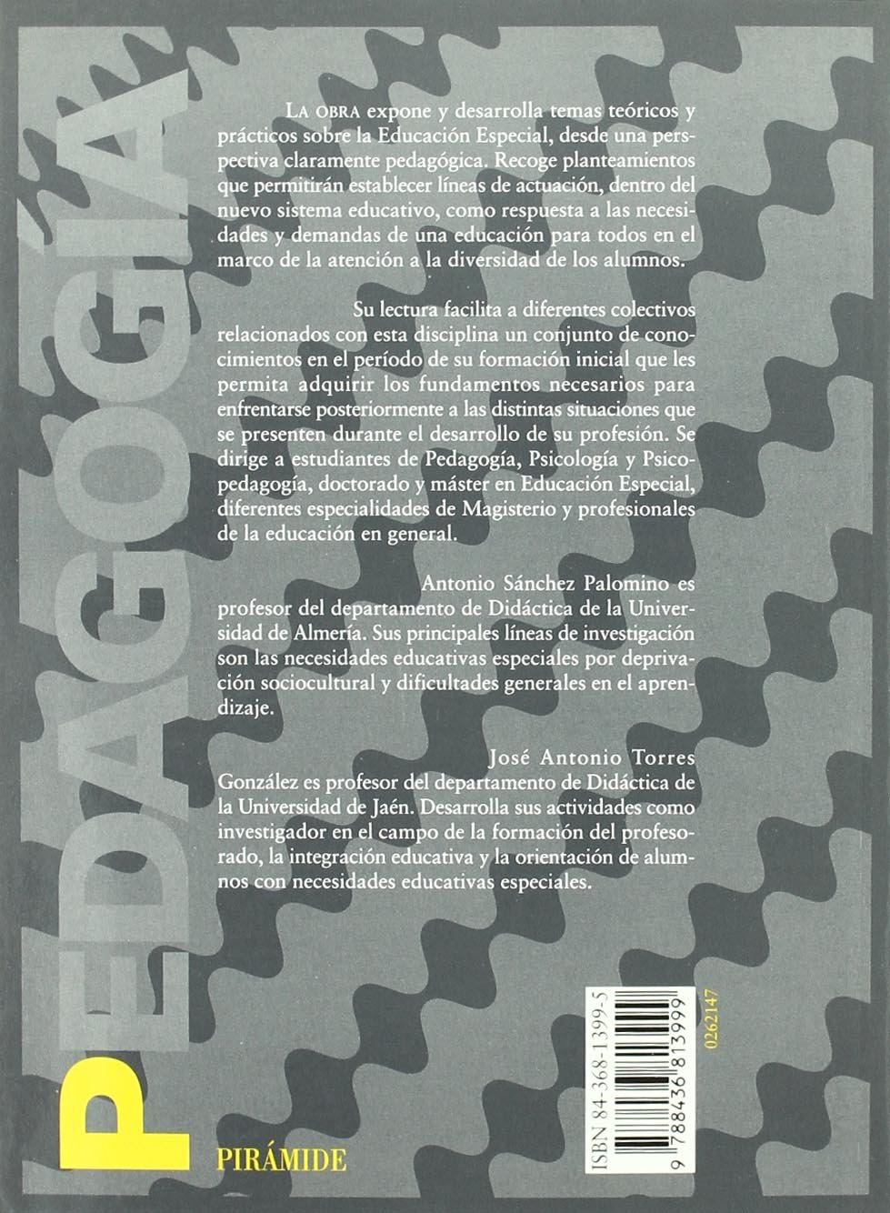 Educación especial I: Una perspectiva curricular, organizativa y profesional (Psicología)