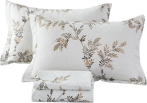 Miniatura 6 de Helthep Juego de sábanas florales TwinXL, juego de sábanas de algodón egipcio ultrasuave y transpirable con sábana bajera de bolsillo profundo,