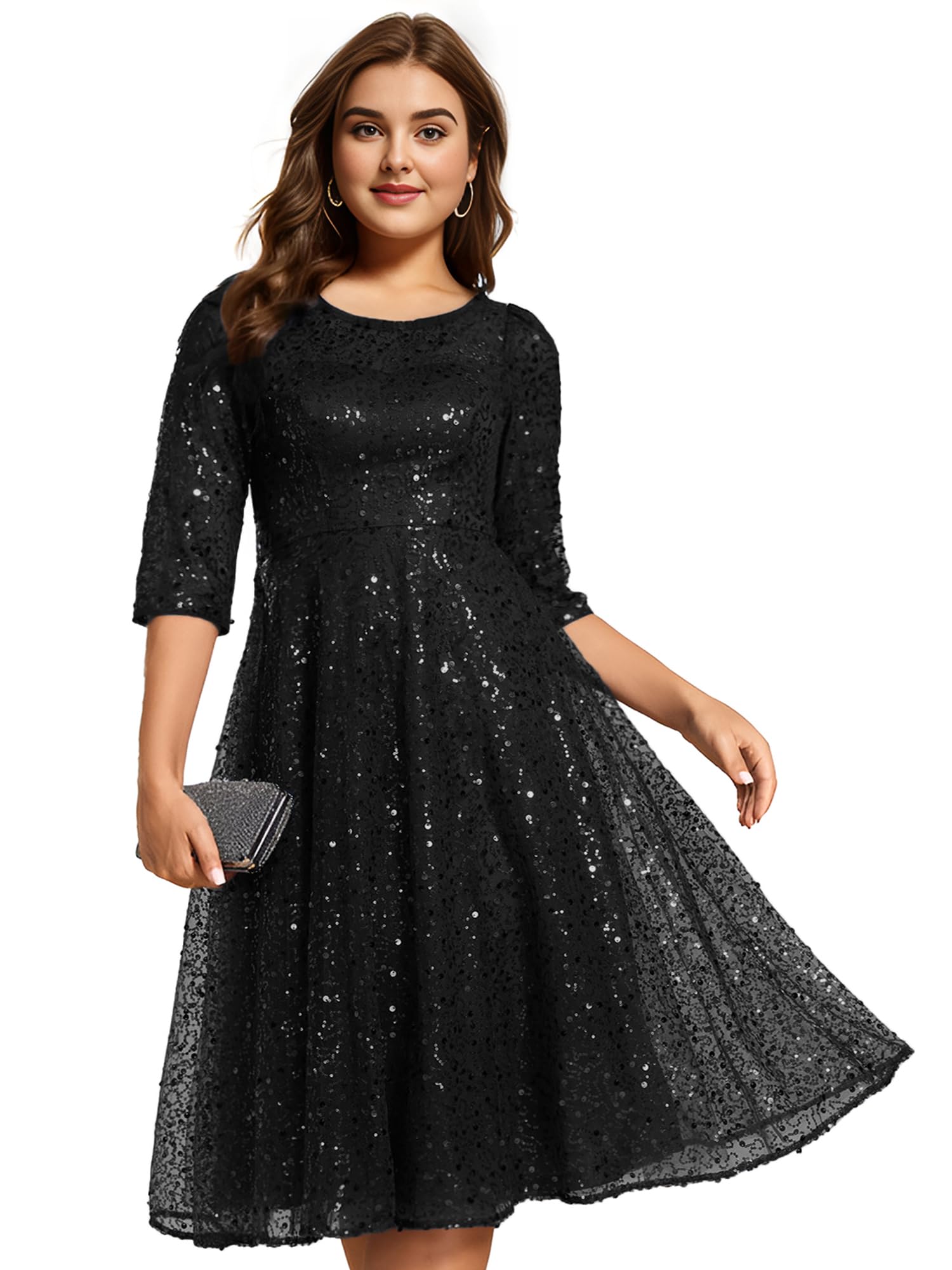 Semi Formal Midi Winter Formal Dresses Ever-Pretty Women's Fall